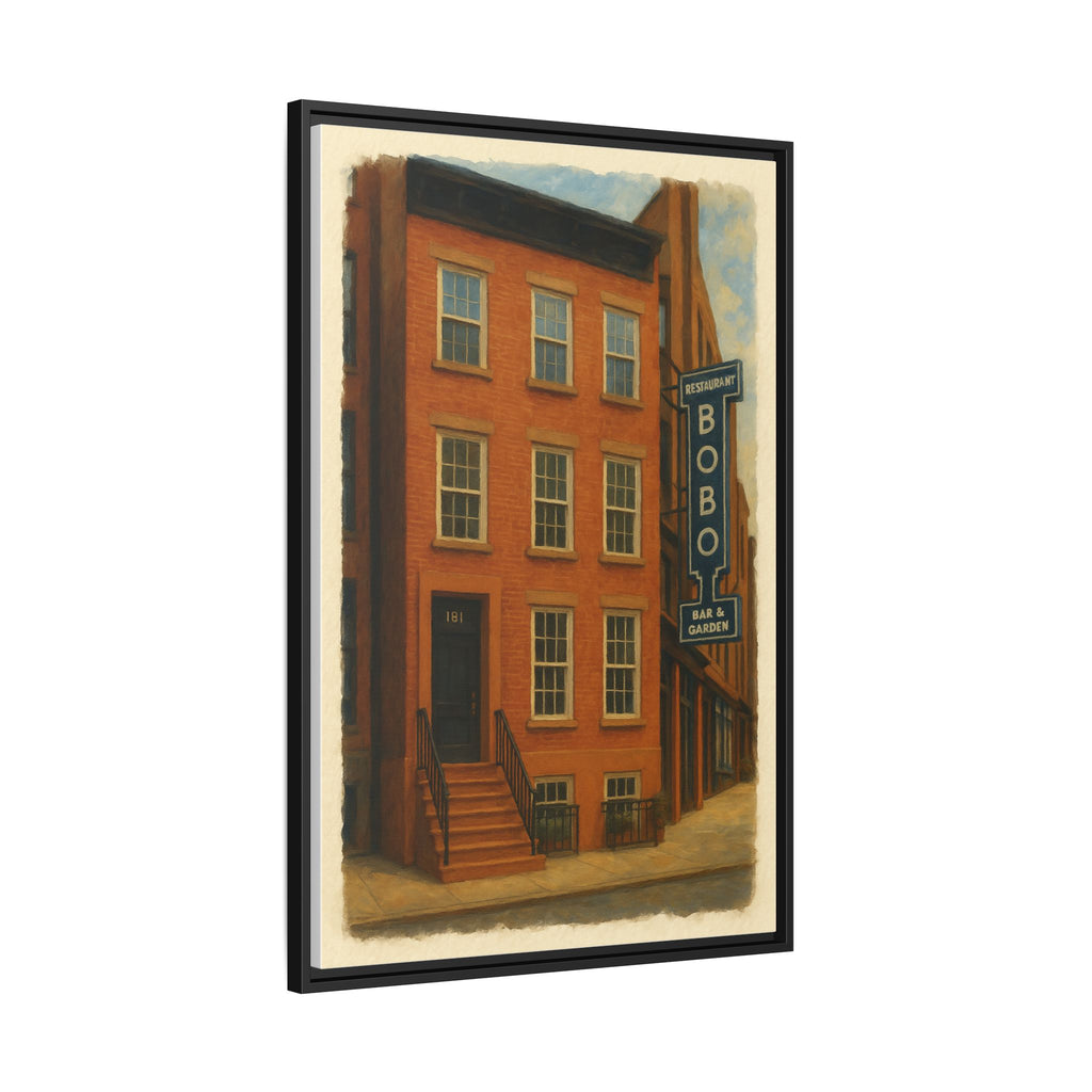 Bobo Restaurant — Restaurant Print | Matte Canvas + Wooden Frame