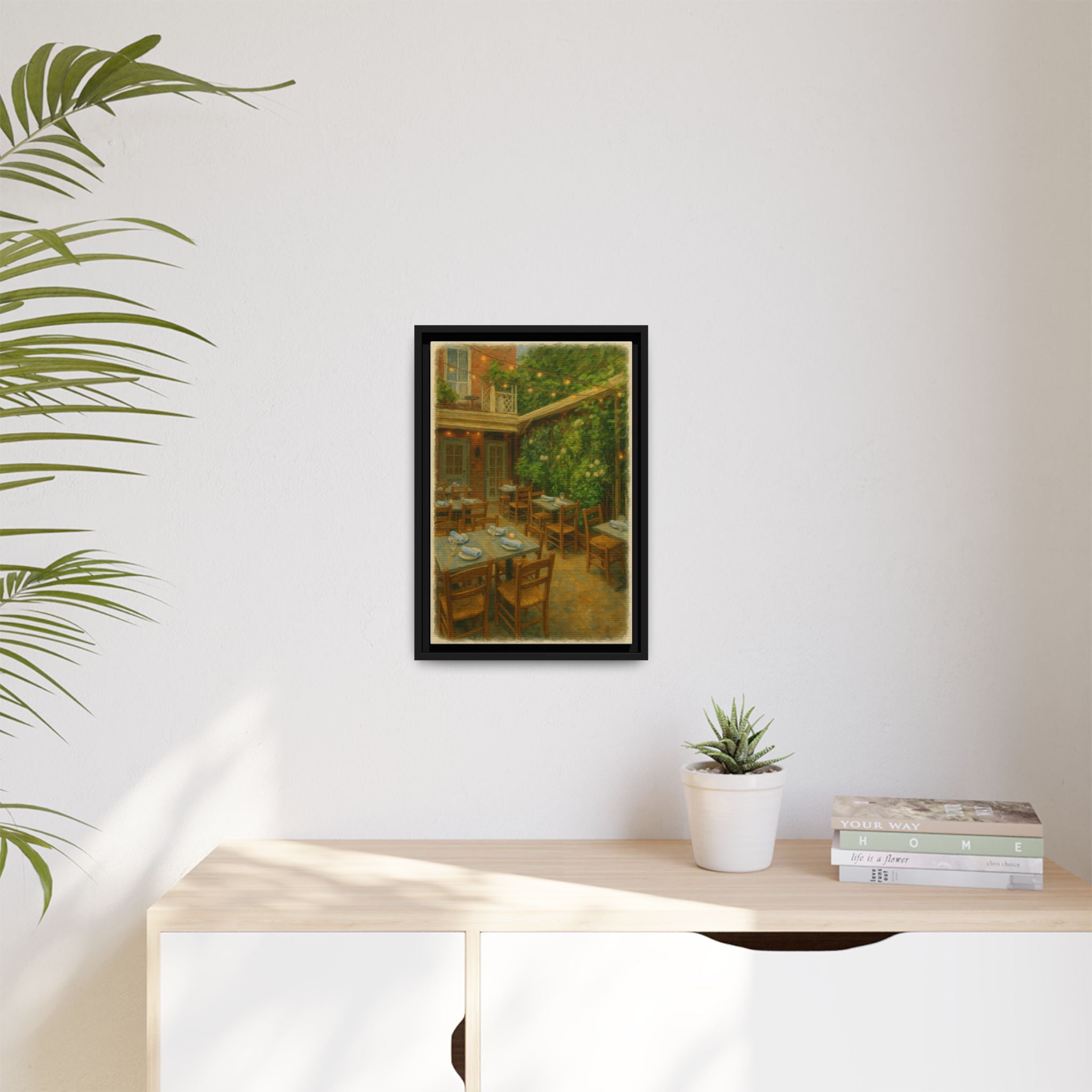 Palma — Restaurant Print | Matte Canvas + Wooden Frame