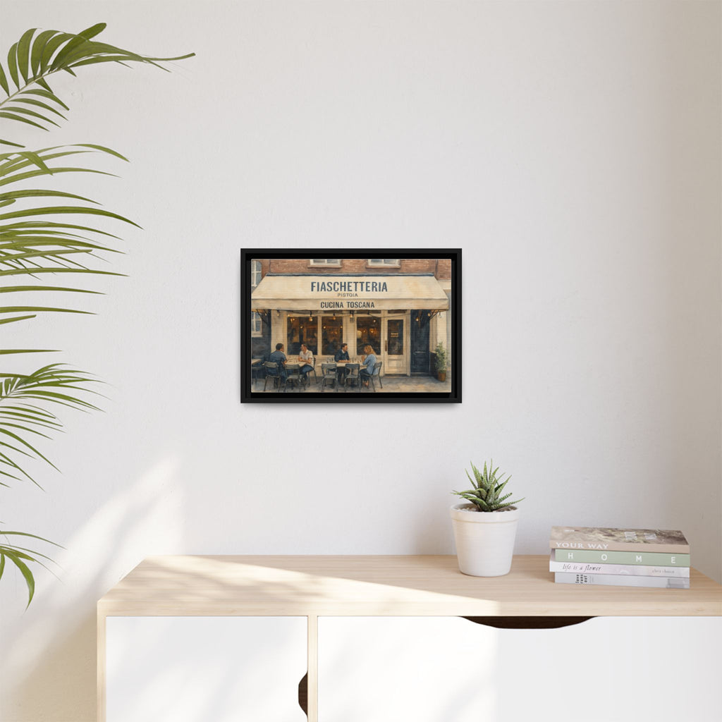 Fiaschetteria Pistoia — Restaurant Print | Matte Canvas + Wooden Frame