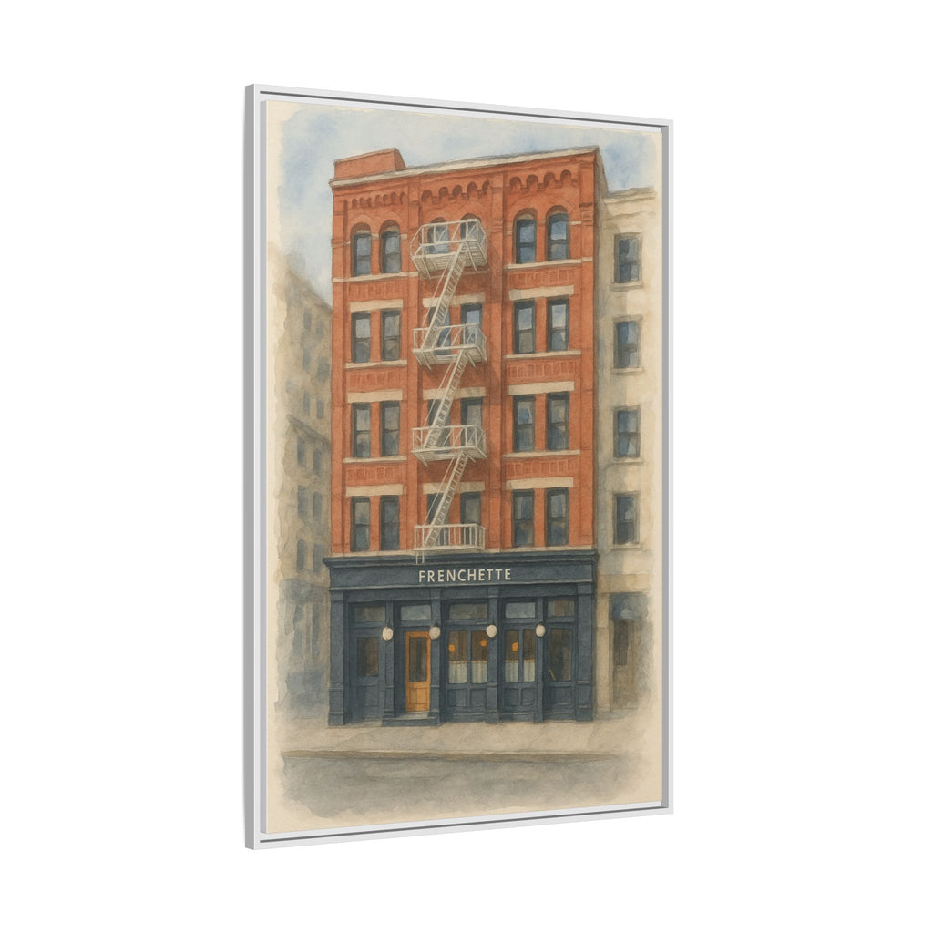 Frenchette Restaurant — Restaurant Print | Matte Canvas + Wooden Frame