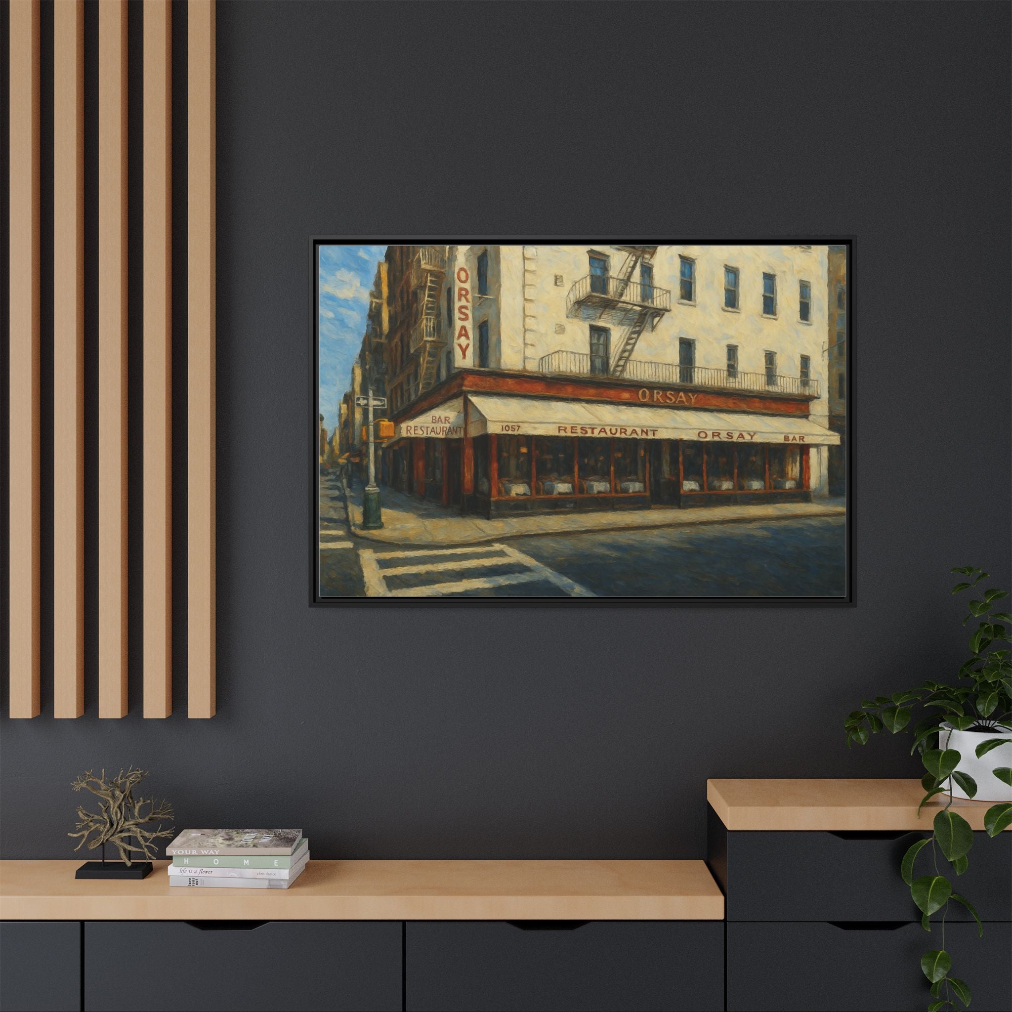 Orsay — Restaurant Print | Matte Canvas + Wooden Frame