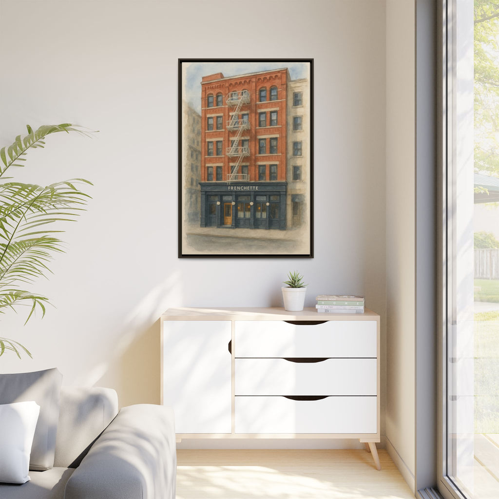 Frenchette Restaurant — Restaurant Print | Matte Canvas + Wooden Frame