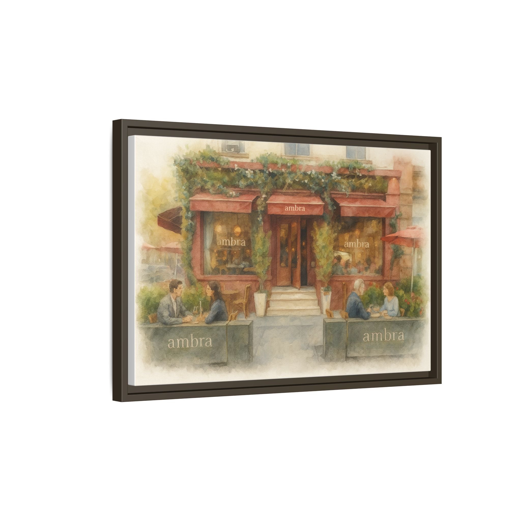 Ambra  — Restaurant Print | Matte Canvas + Wooden Frame