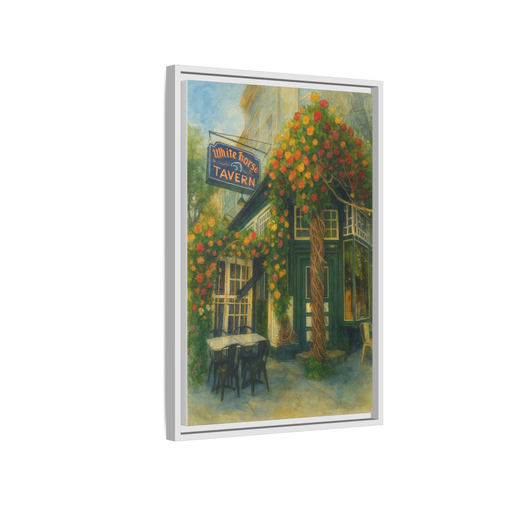 White Horse Tavern — Restaurant Print | Matte Canvas + Wooden Frame