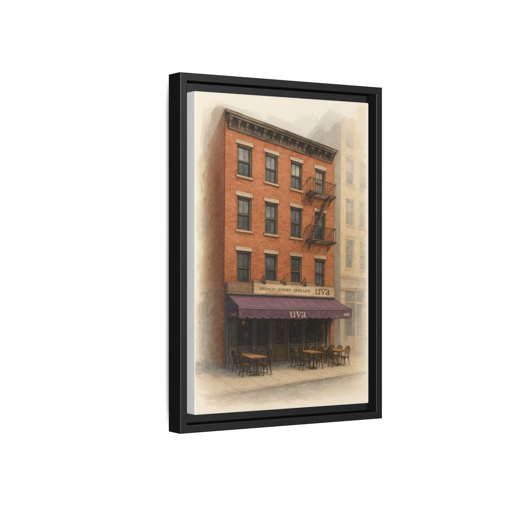 Uva Restaurant Print — Restaurant Print | Matte Canvas + Wooden Frame