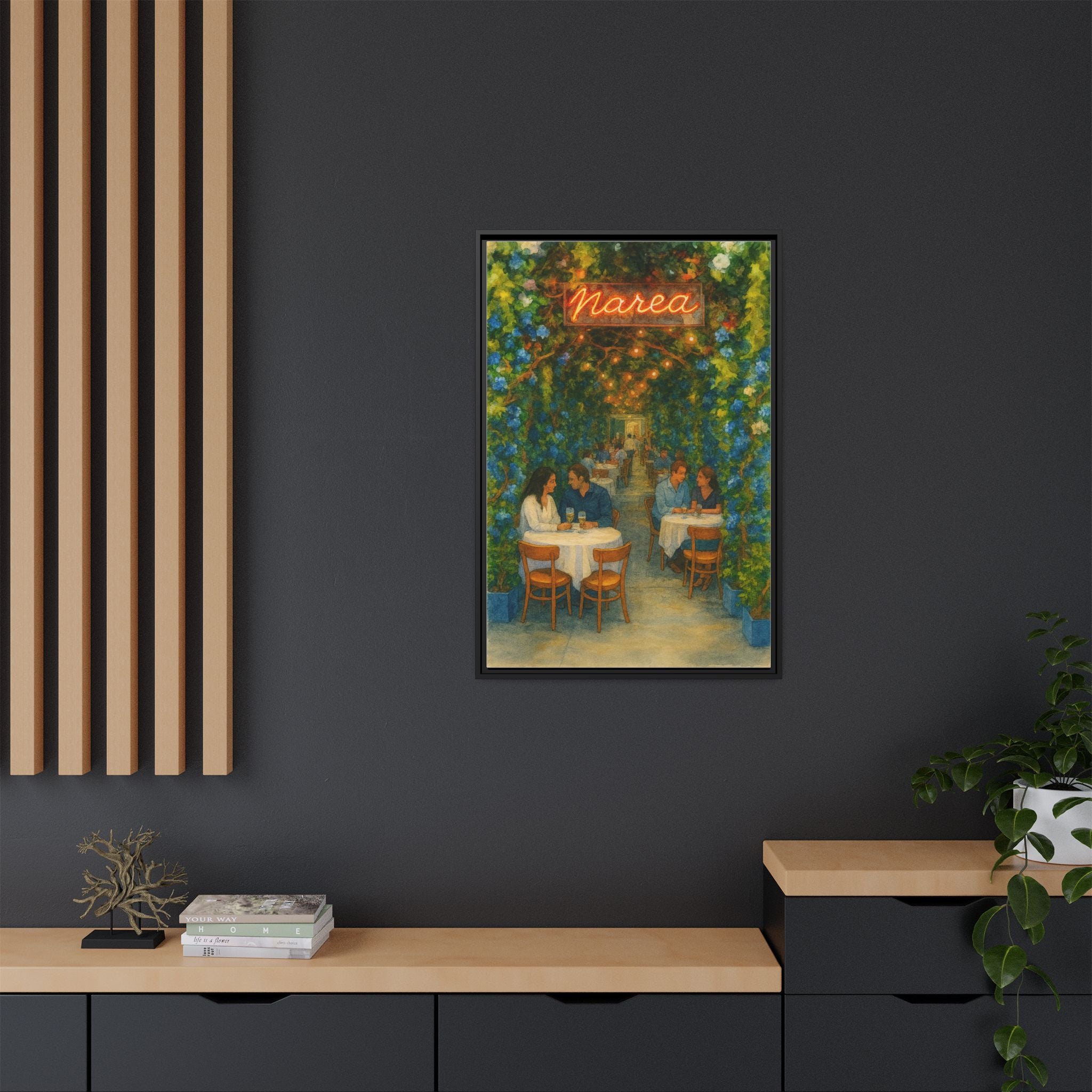 Marea — Restaurant Print | Matte Canvas + Wooden Frame