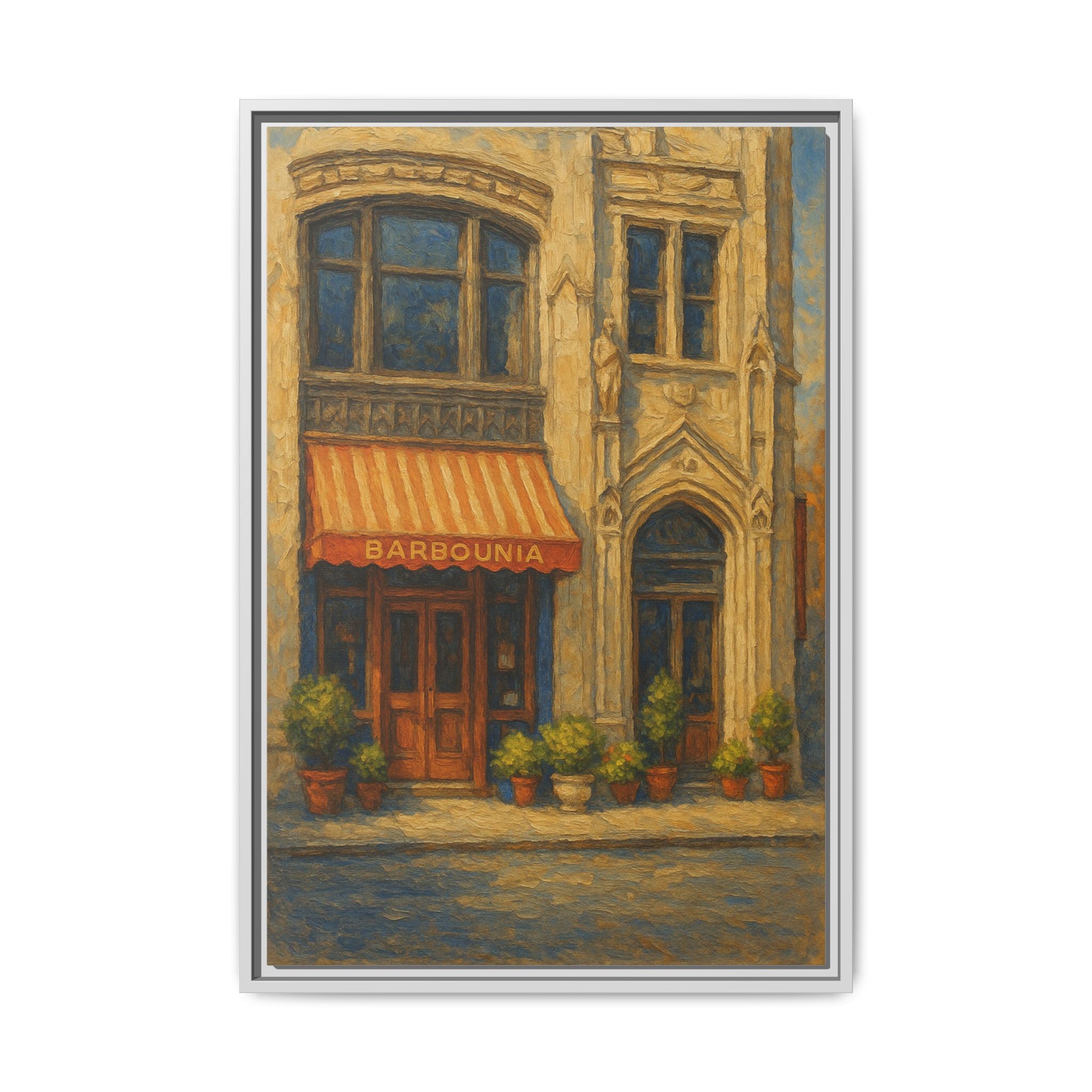 Barbounia — Restaurant Print | Matte Canvas + Wooden Frame