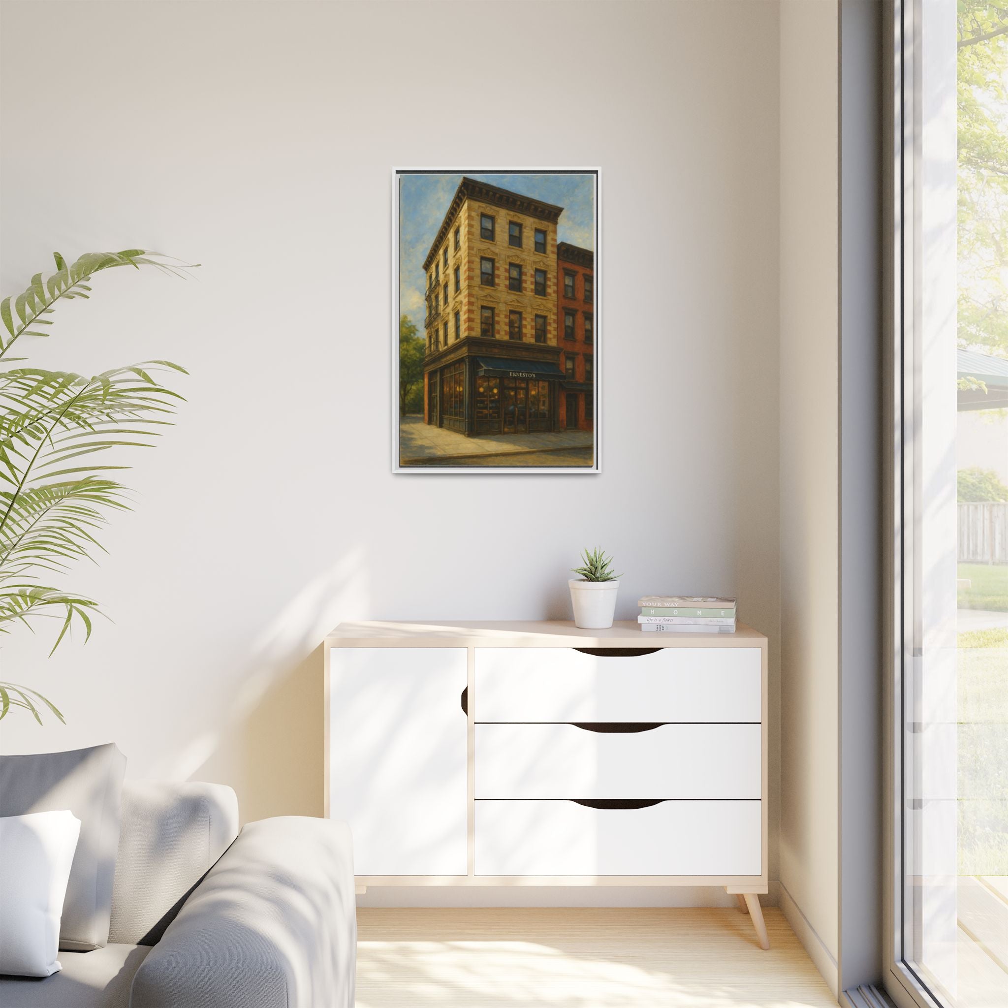 Ernesto's — Restaurant Print | Matte Canvas + Wooden Frame