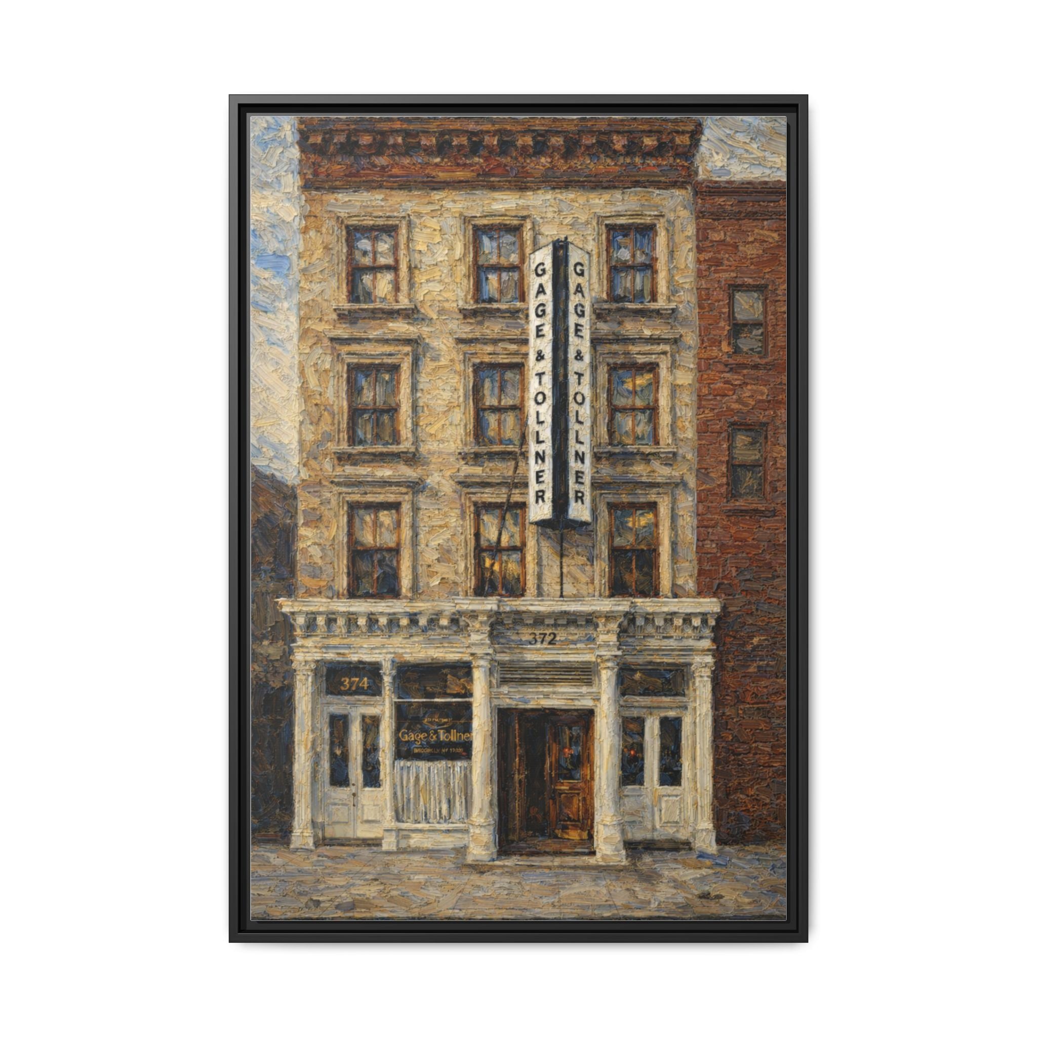Gage & Tollner — Restaurant Print | Matte Canvas + Wooden Frame