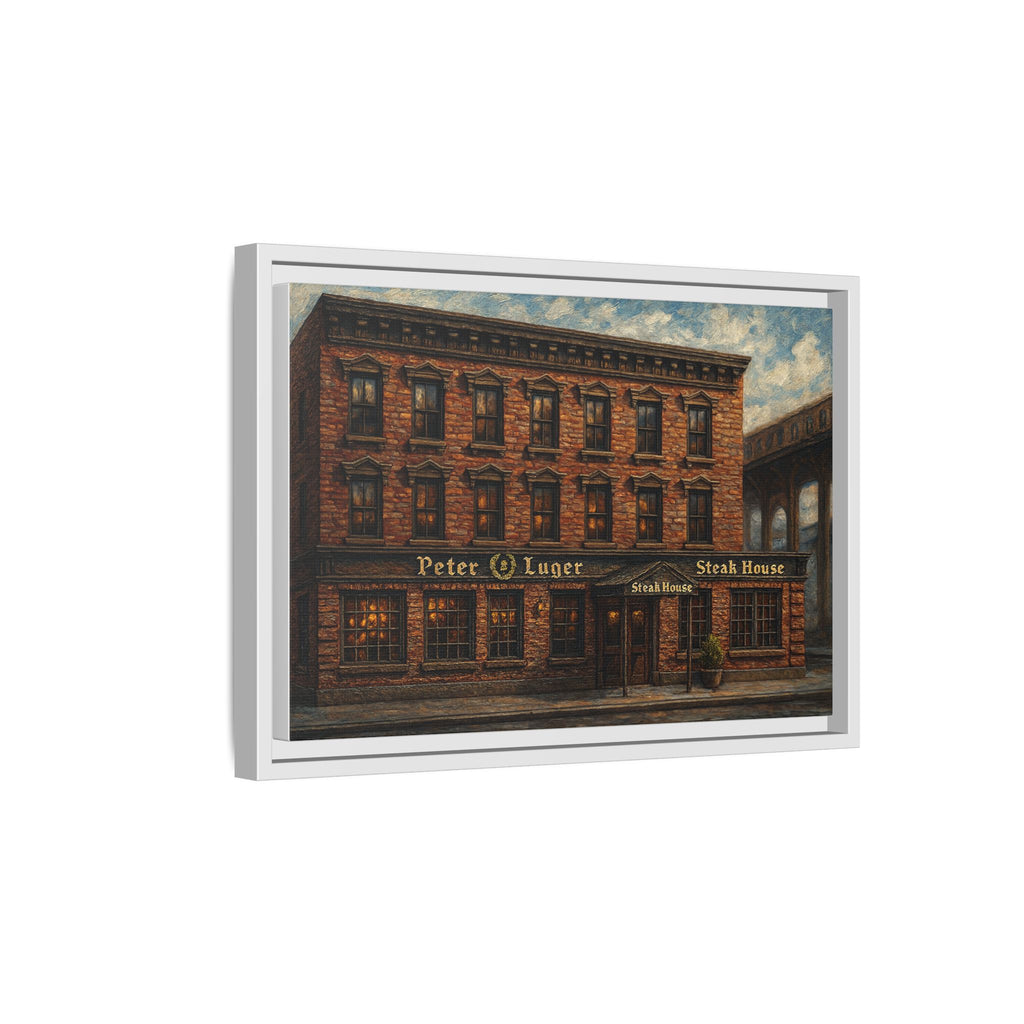 Peter Luger Steakhouse — Restaurant Print | Matte Canvas + Wooden Frame