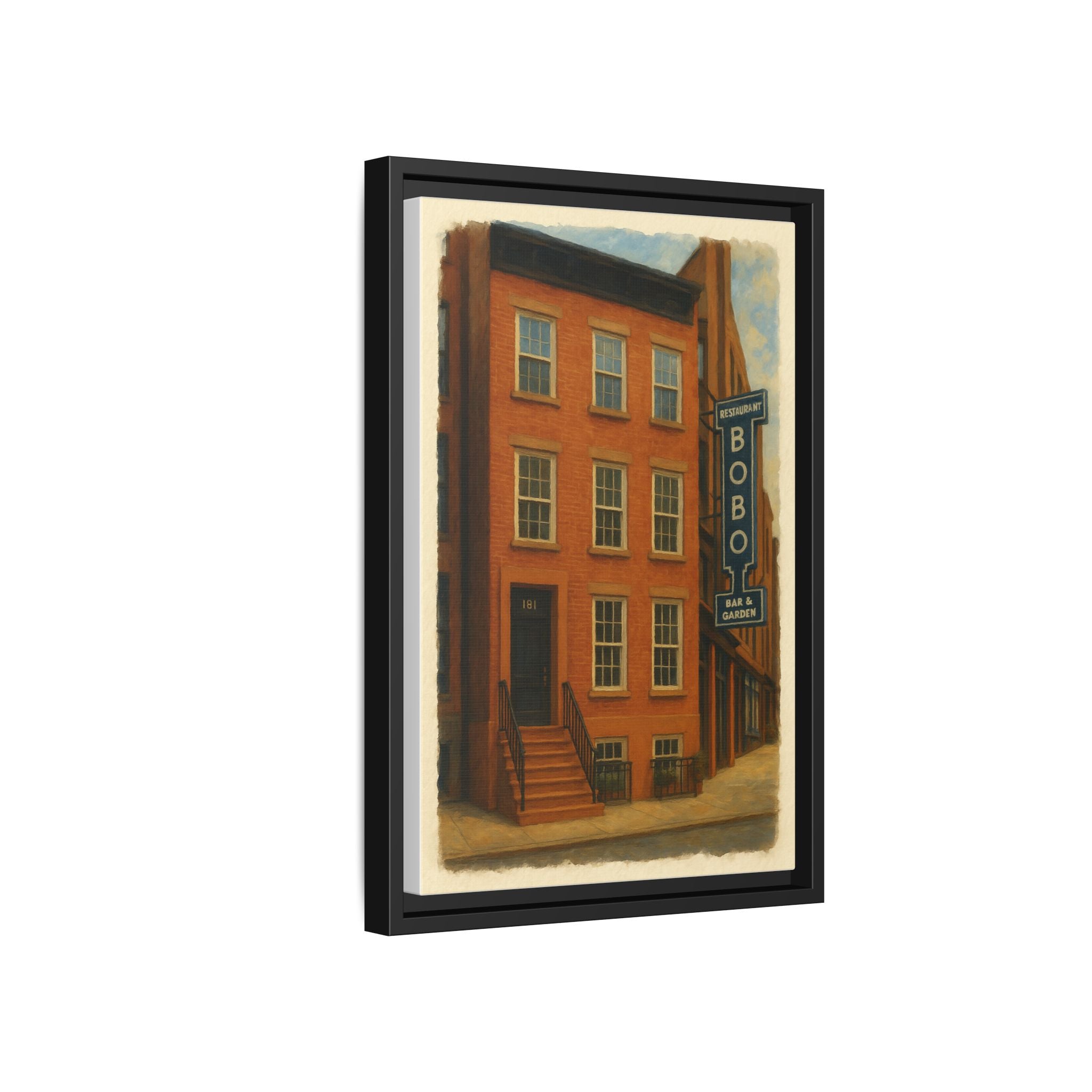 Bobo Restaurant — Restaurant Print | Matte Canvas + Wooden Frame