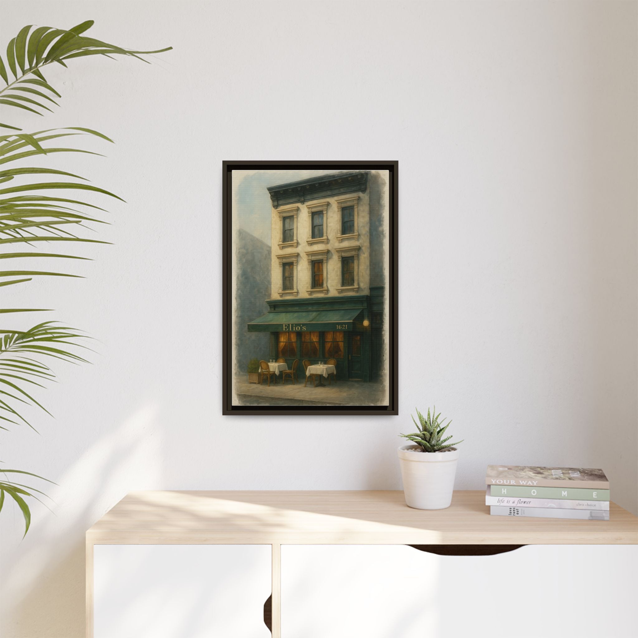 Elios Restaurant — Restaurant Print | Matte Canvas + Wooden Frame