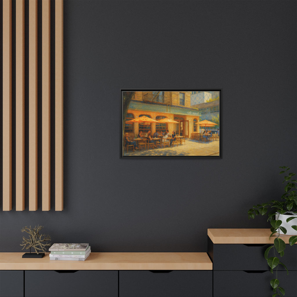 Café Maud — Restaurant Print | Matte Canvas + Wooden Frame