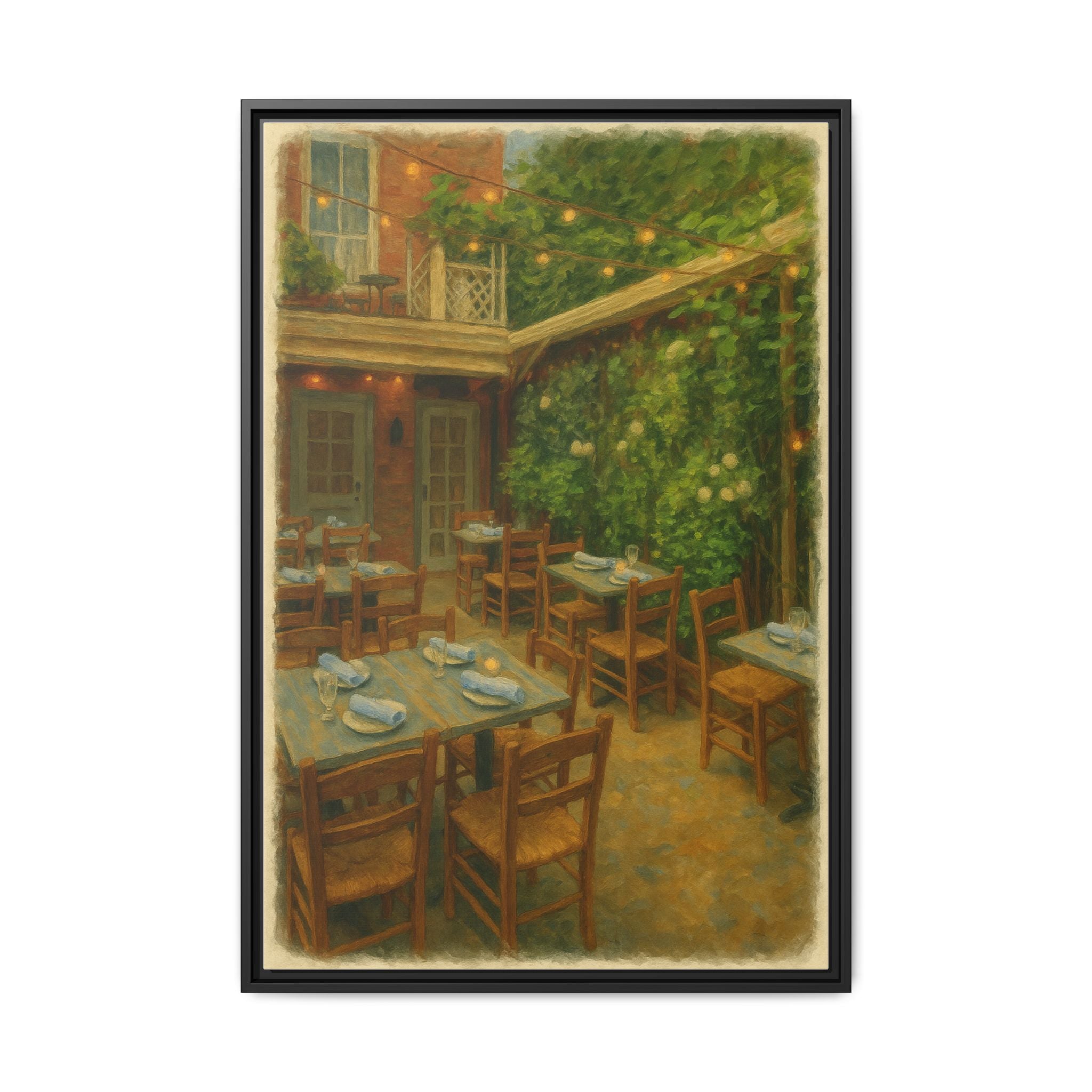 Palma — Restaurant Print | Matte Canvas + Wooden Frame