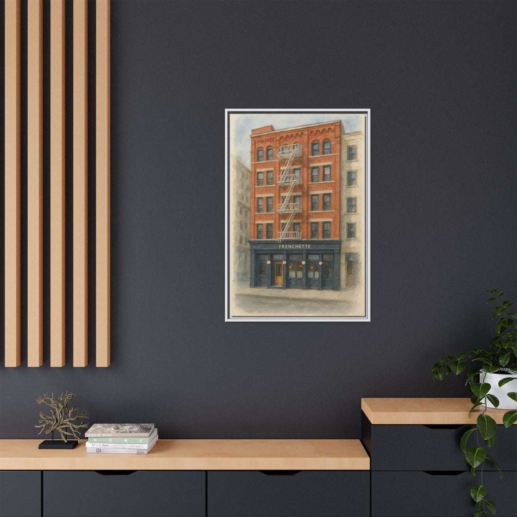 Frenchette Restaurant — Restaurant Print | Matte Canvas + Wooden Frame