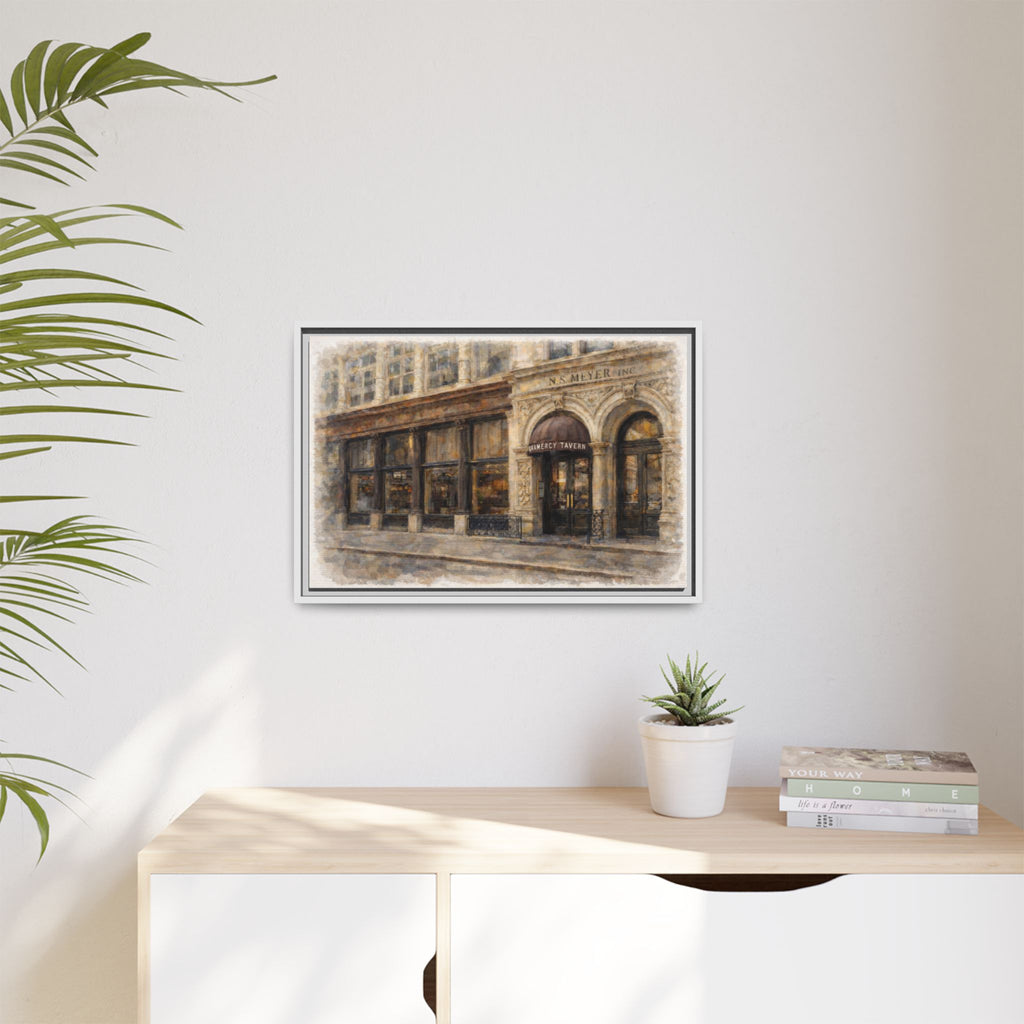 Gramercy Tavern — Restaurant Print | Matte Canvas + Wooden Frame
