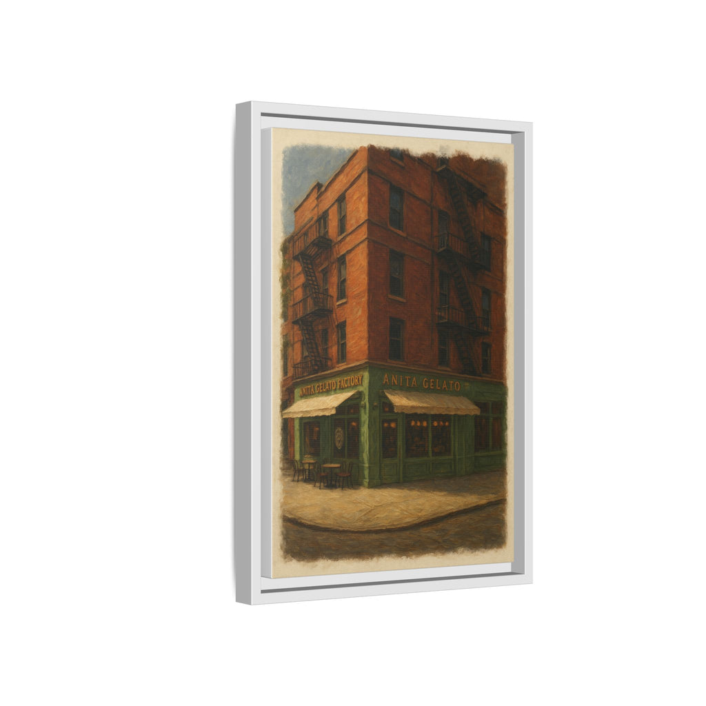 Anita Gelato — Restaurant Print | Matte Canvas + Wooden Frame