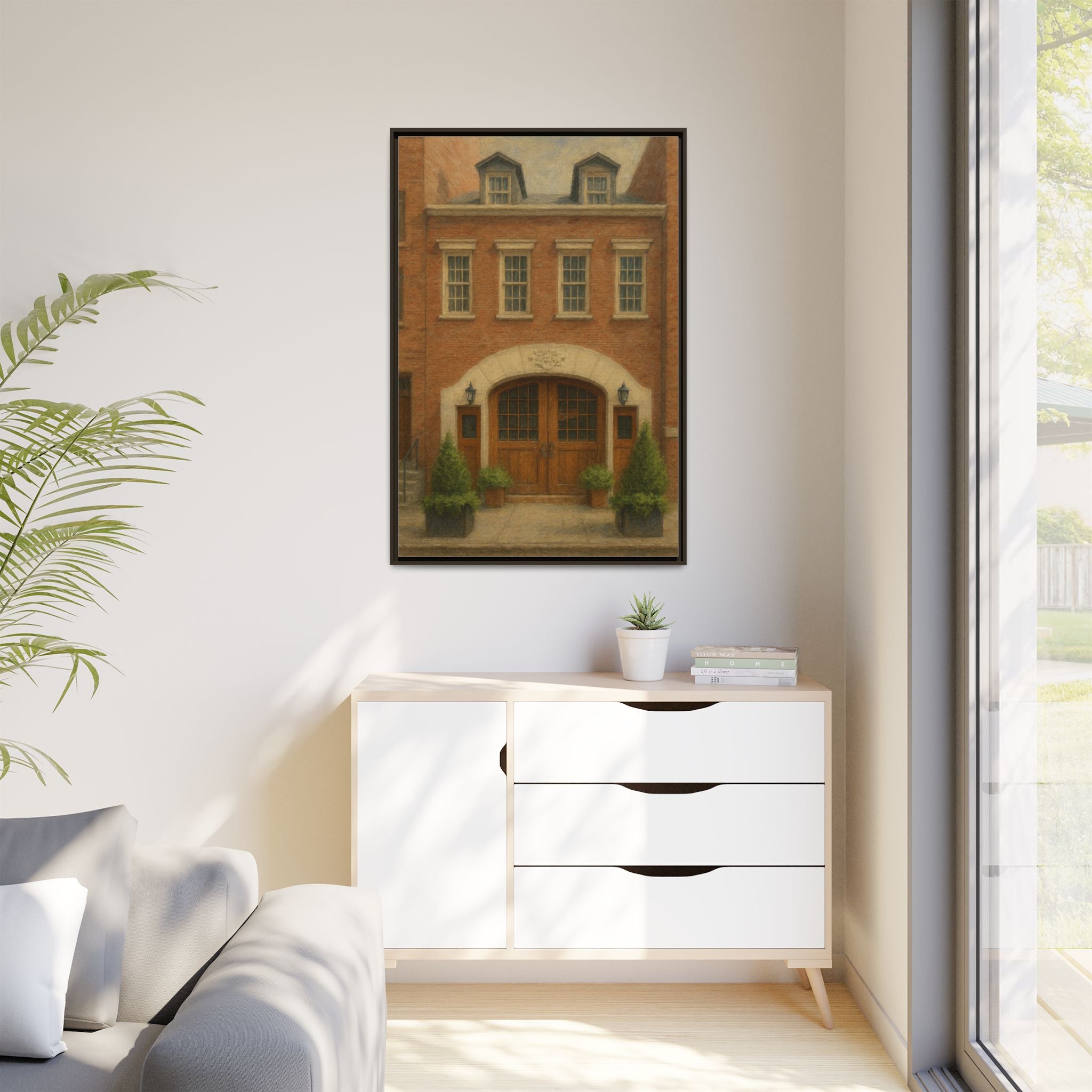 One If By Land, Two If By Sea — Restaurant Print | Matte Canvas + Wooden Frame