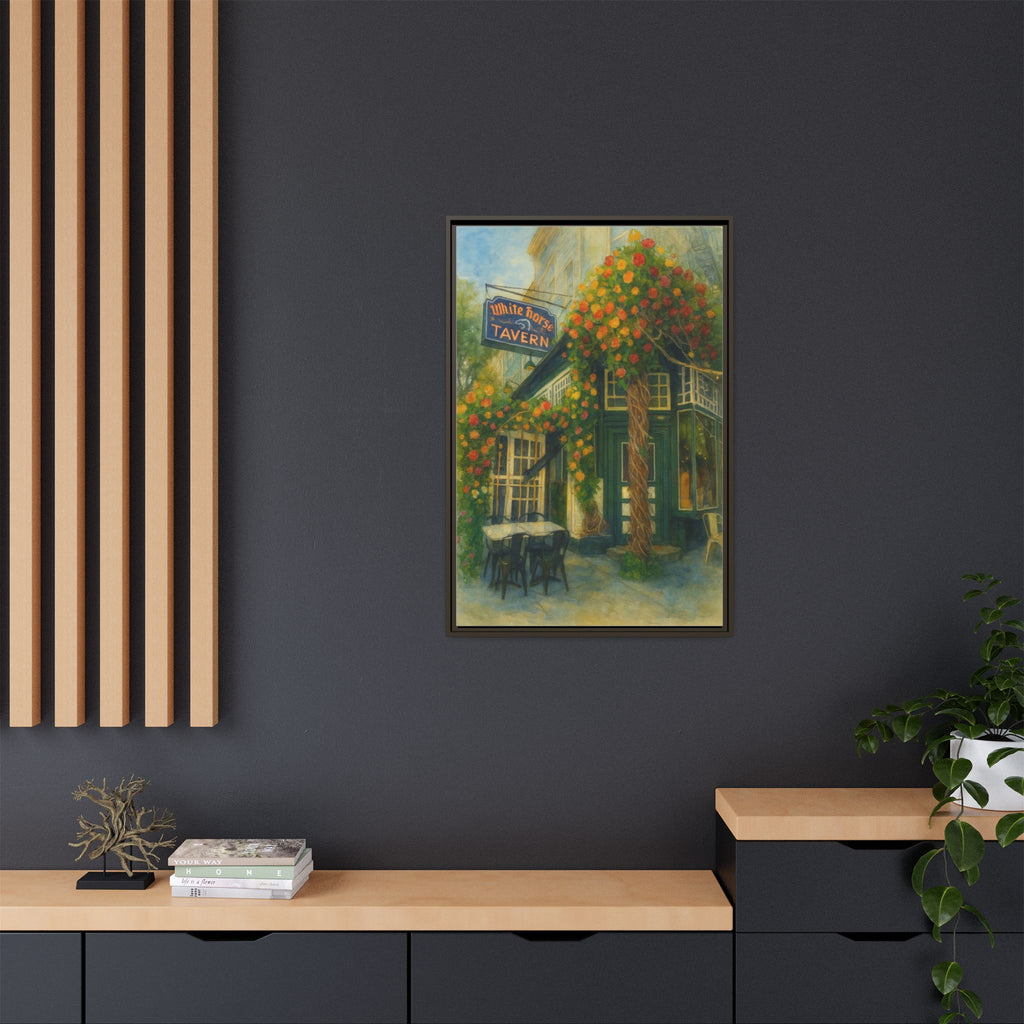 White Horse Tavern — Restaurant Print | Matte Canvas + Wooden Frame