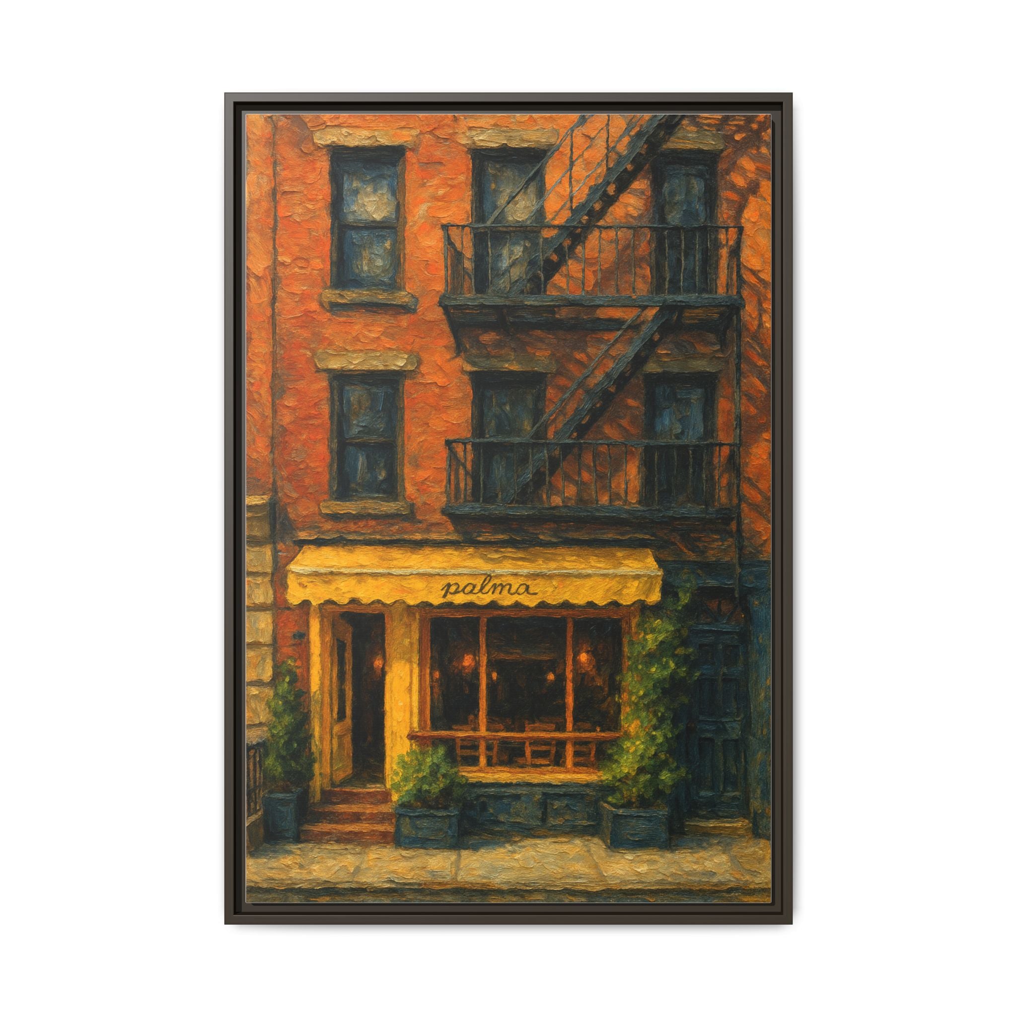 Palma II — Restaurant Print | Matte Canvas + Wooden Frame