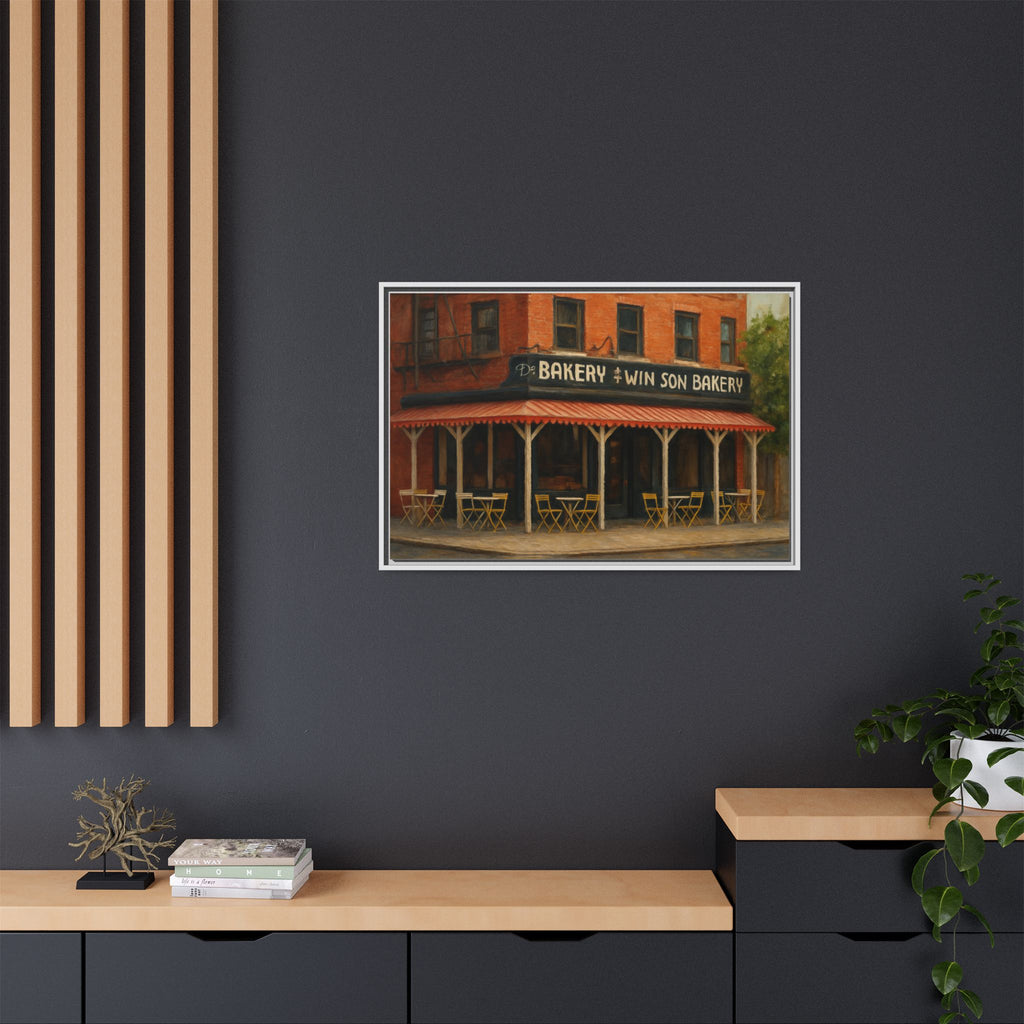 Win Son Bakery — Restaurant Print | Matte Canvas + Wooden Frame