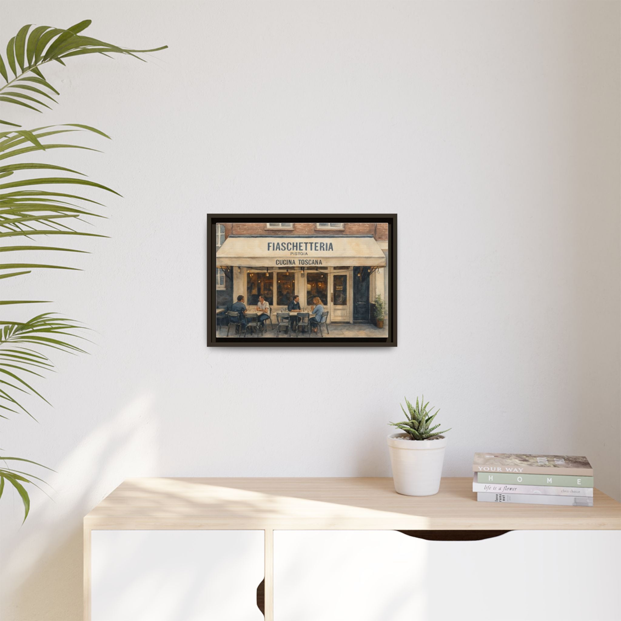 Fiaschetteria Pistoia — Restaurant Print | Matte Canvas + Wooden Frame