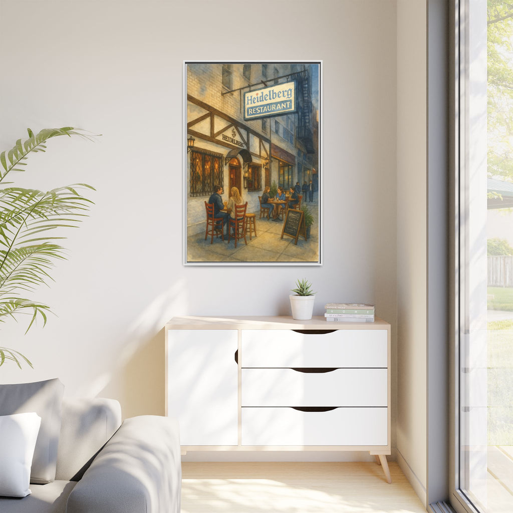 Heidelberg — Restaurant Print | Matte Canvas + Wooden Frame