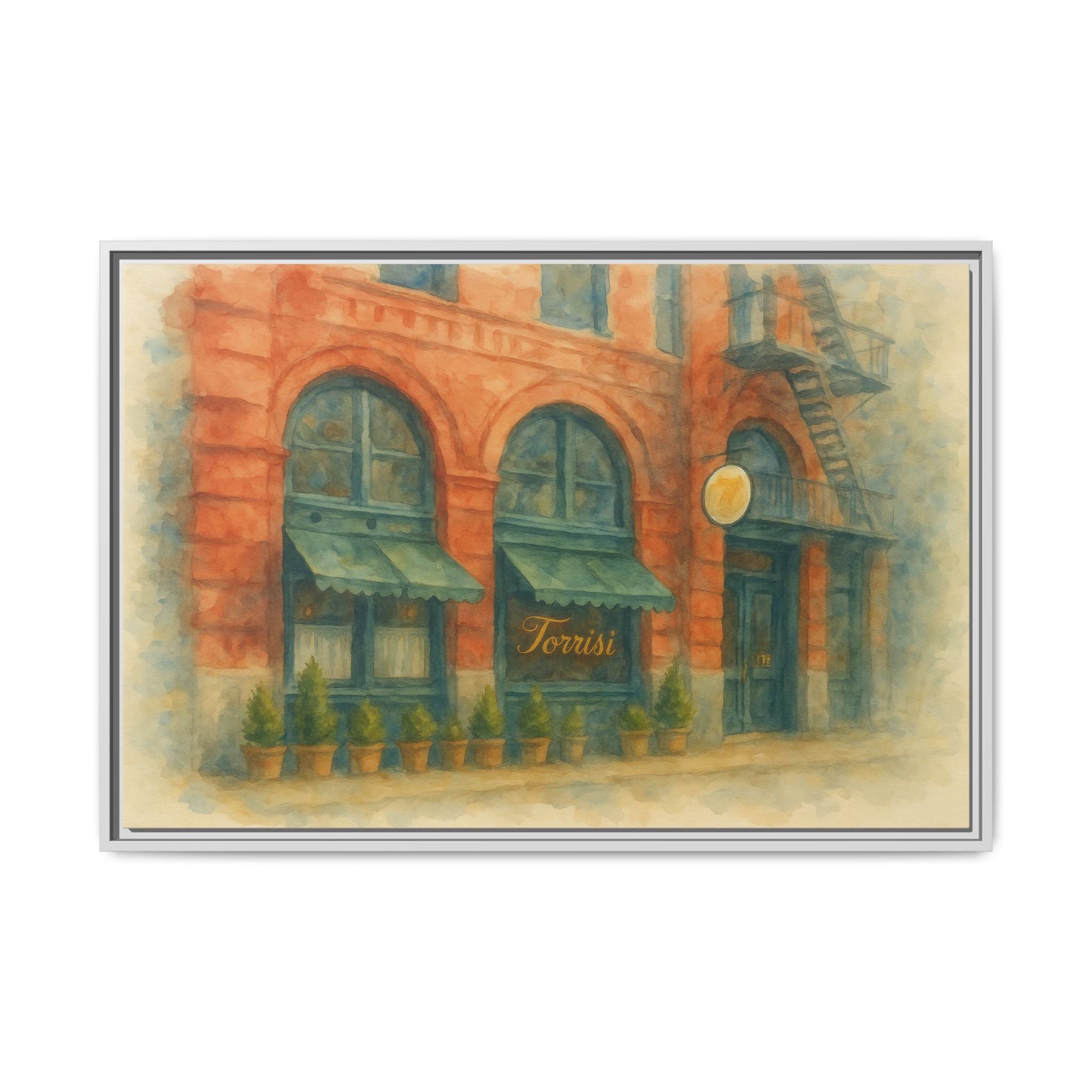 Torrisi — Restaurant Print | Matte Canvas + Wooden Frame