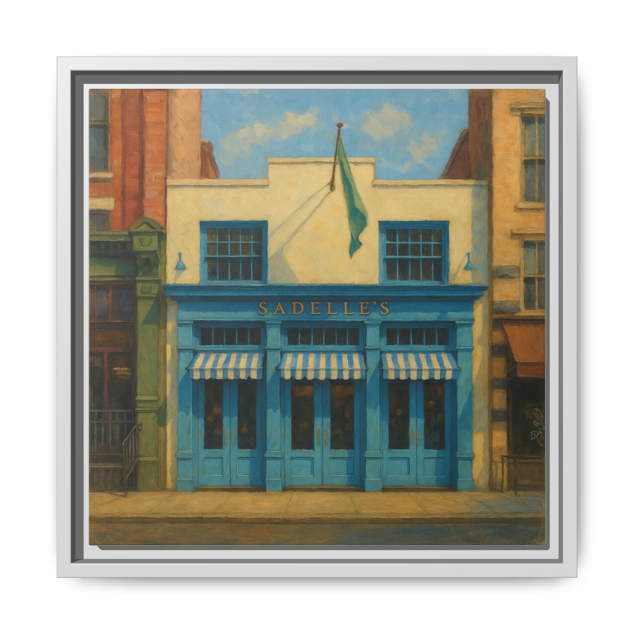 Sadelle's Restaurant — Restaurant Print | Matte Canvas + Wooden Frame