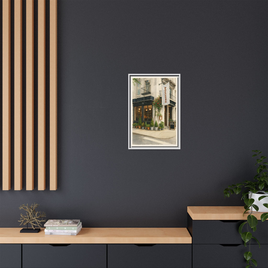 Petite Boucherie — Restaurant Print | Matte Canvas + Wooden Frame