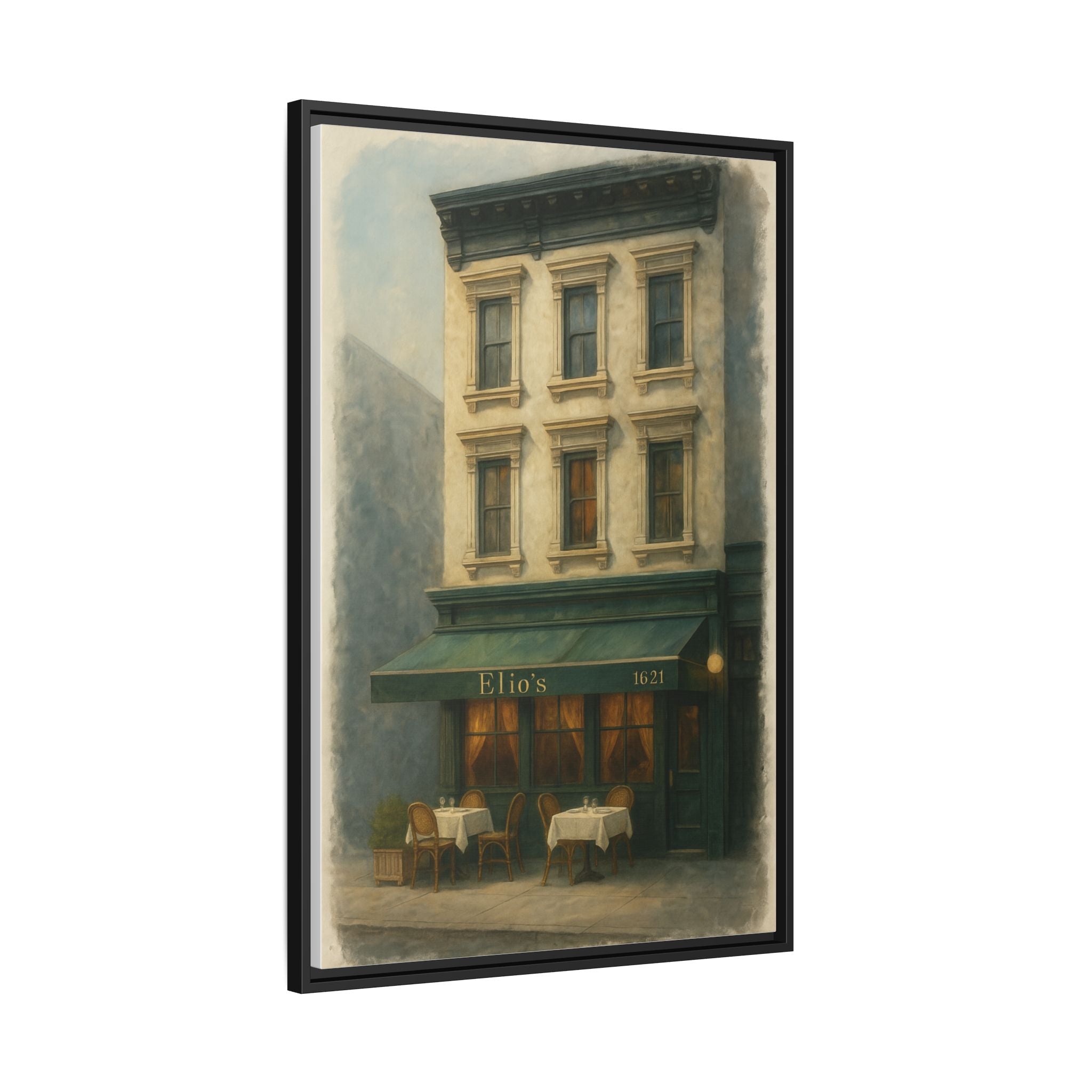 Elios Restaurant — Restaurant Print | Matte Canvas + Wooden Frame