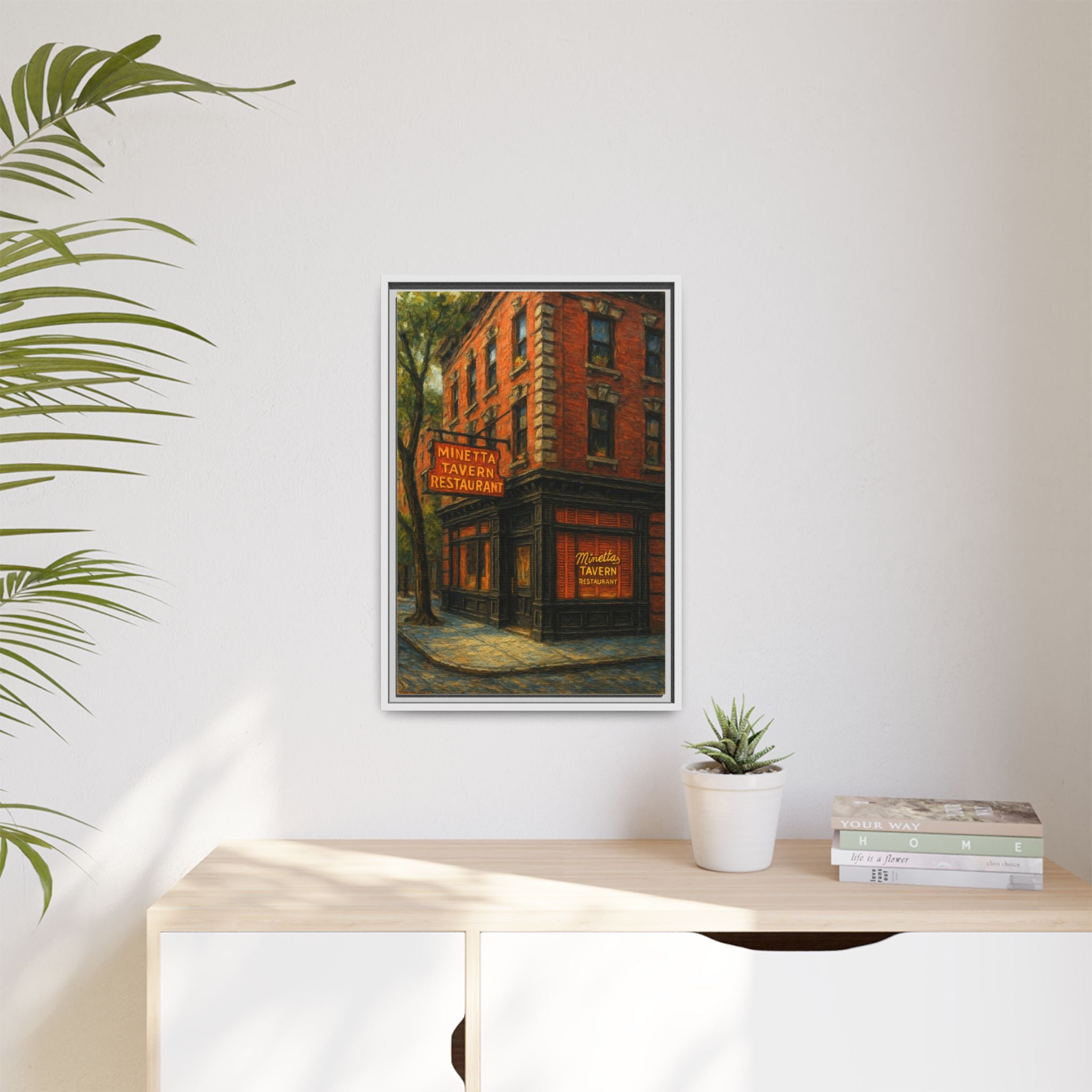 Minetta Tavern — Restaurant Print | Matte Canvas + Wooden Frame