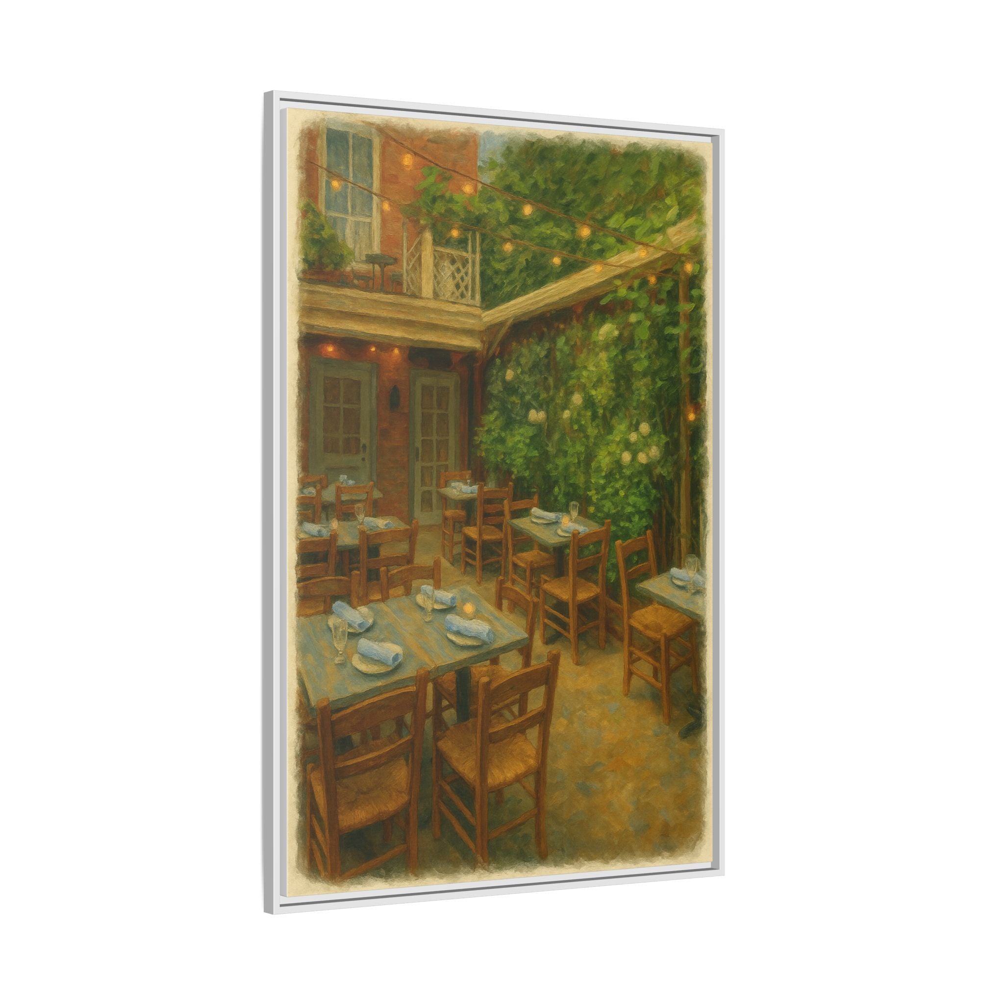 Palma — Restaurant Print | Matte Canvas + Wooden Frame