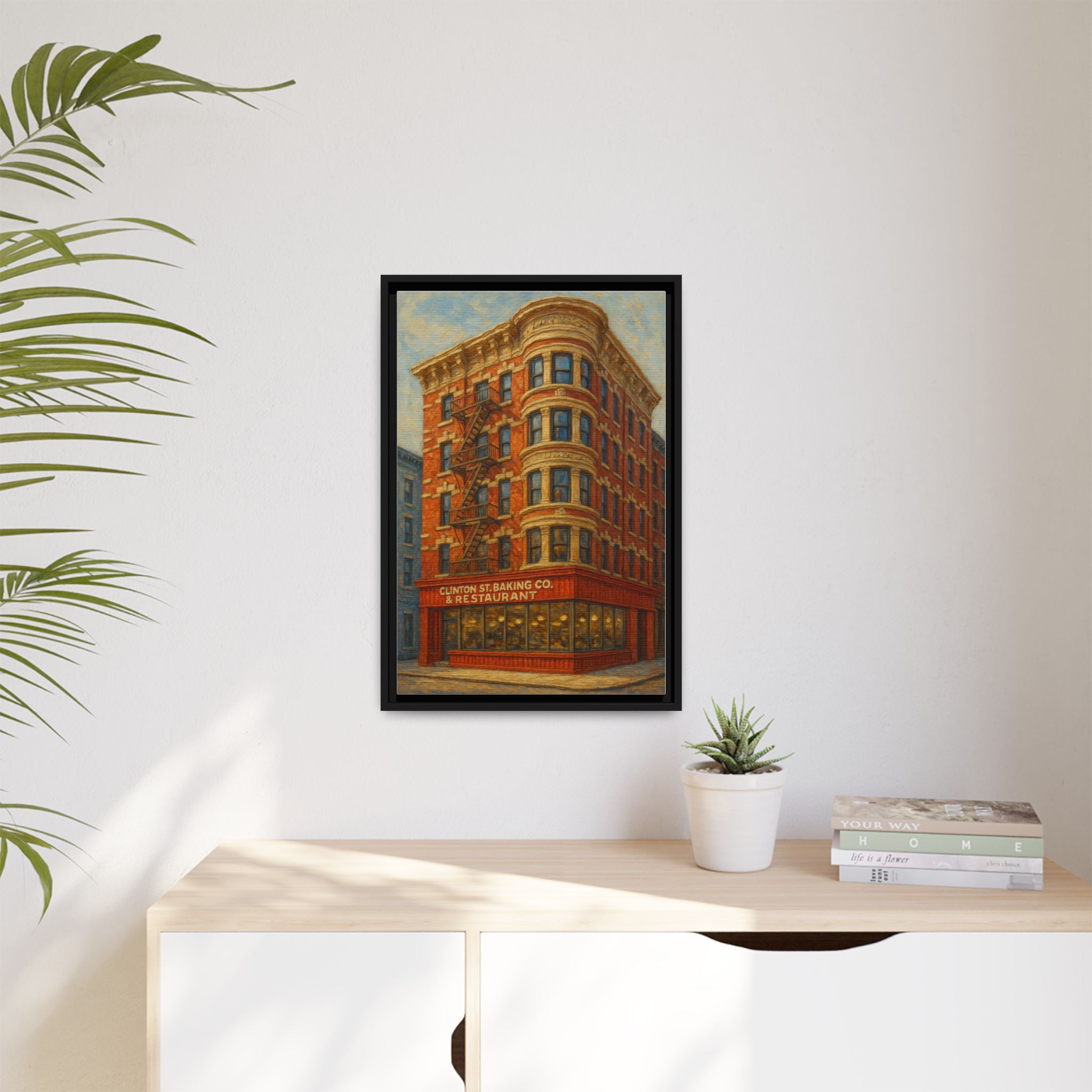 Clinton St. Baking Company — Restaurant Print | Matte Canvas + Wooden Frame