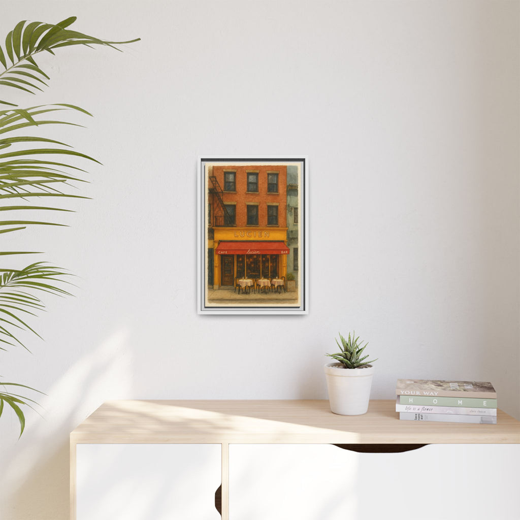 Lucien Restaurant — Restaurant Print | Matte Canvas + Wooden Frame