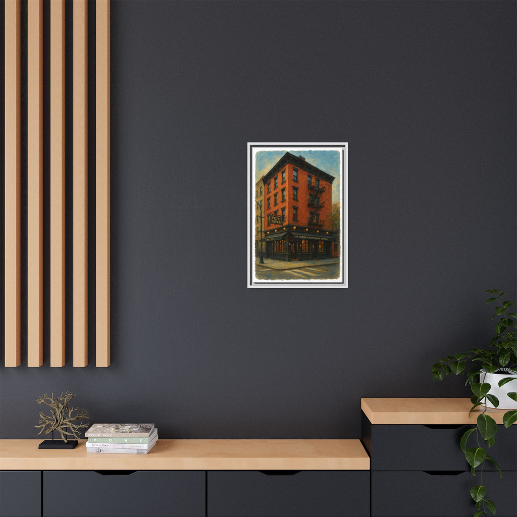 Pete's Tavern — Restaurant Print | Matte Canvas + Wooden Frame