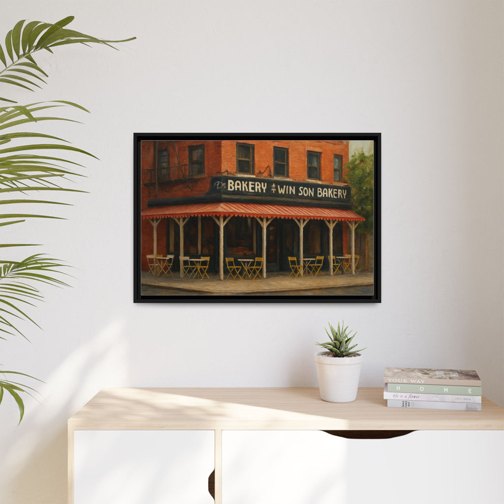Win Son Bakery — Restaurant Print | Matte Canvas + Wooden Frame