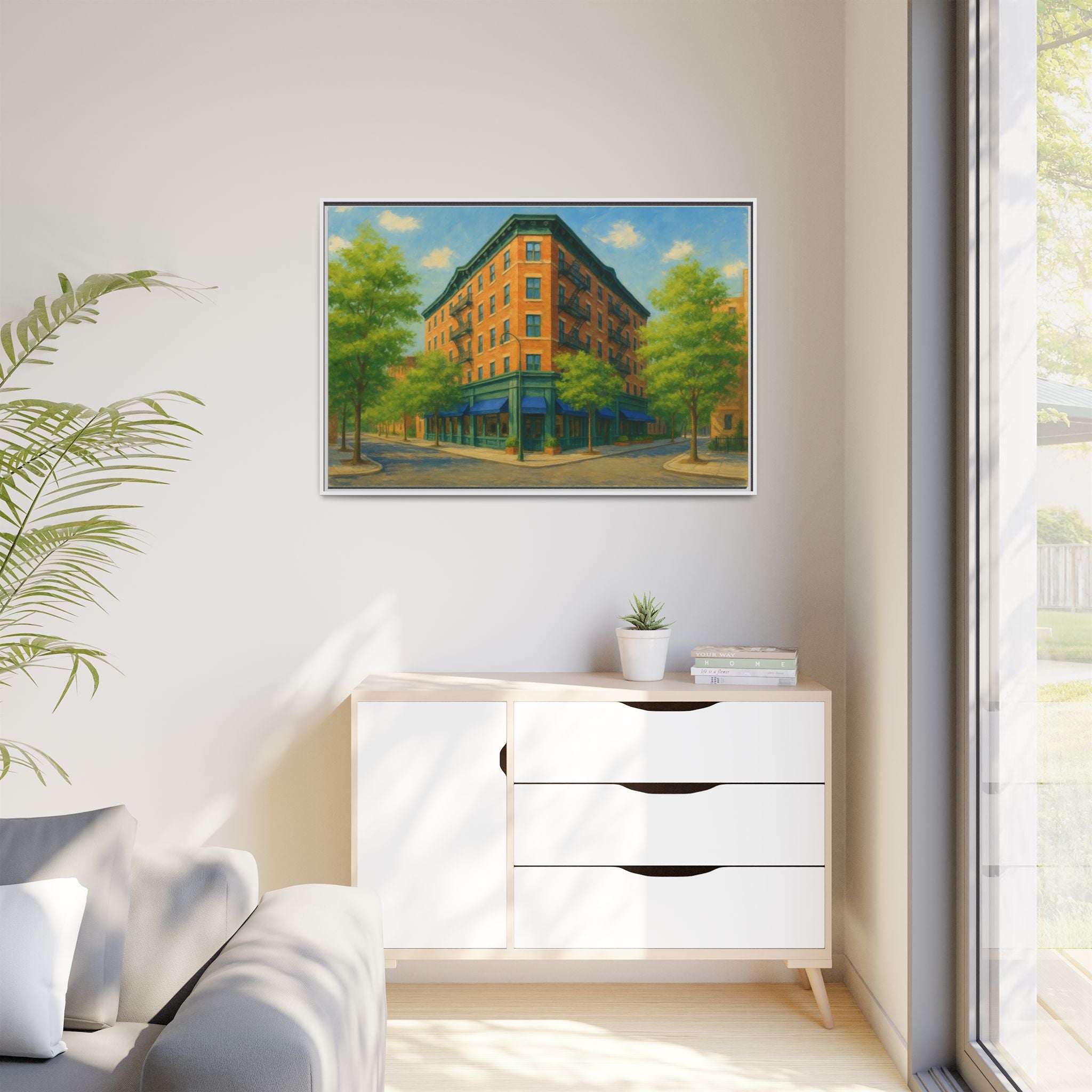 The Mary Lane — Restaurant Print | Matte Canvas + Wooden Frame