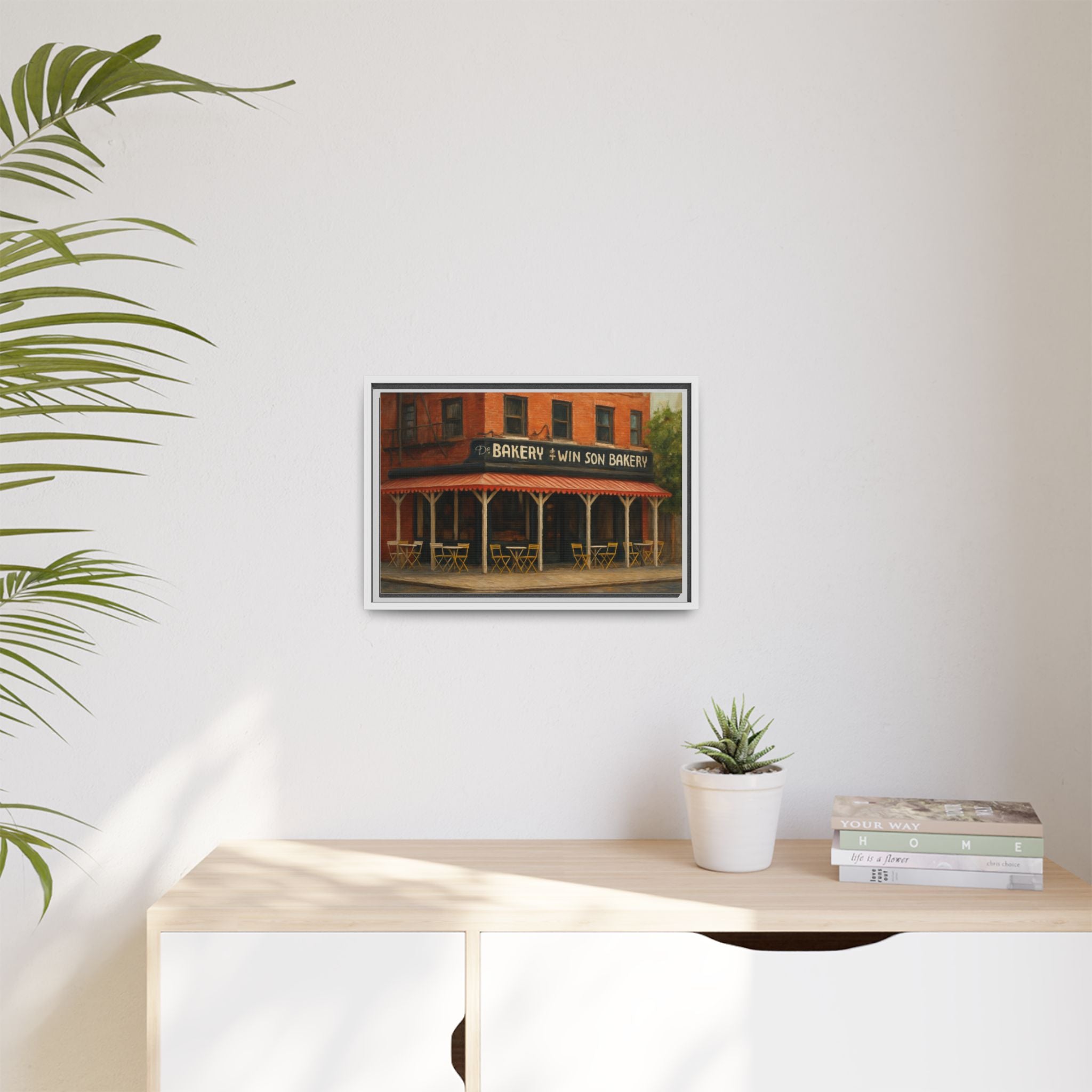 Win Son Bakery — Restaurant Print | Matte Canvas + Wooden Frame