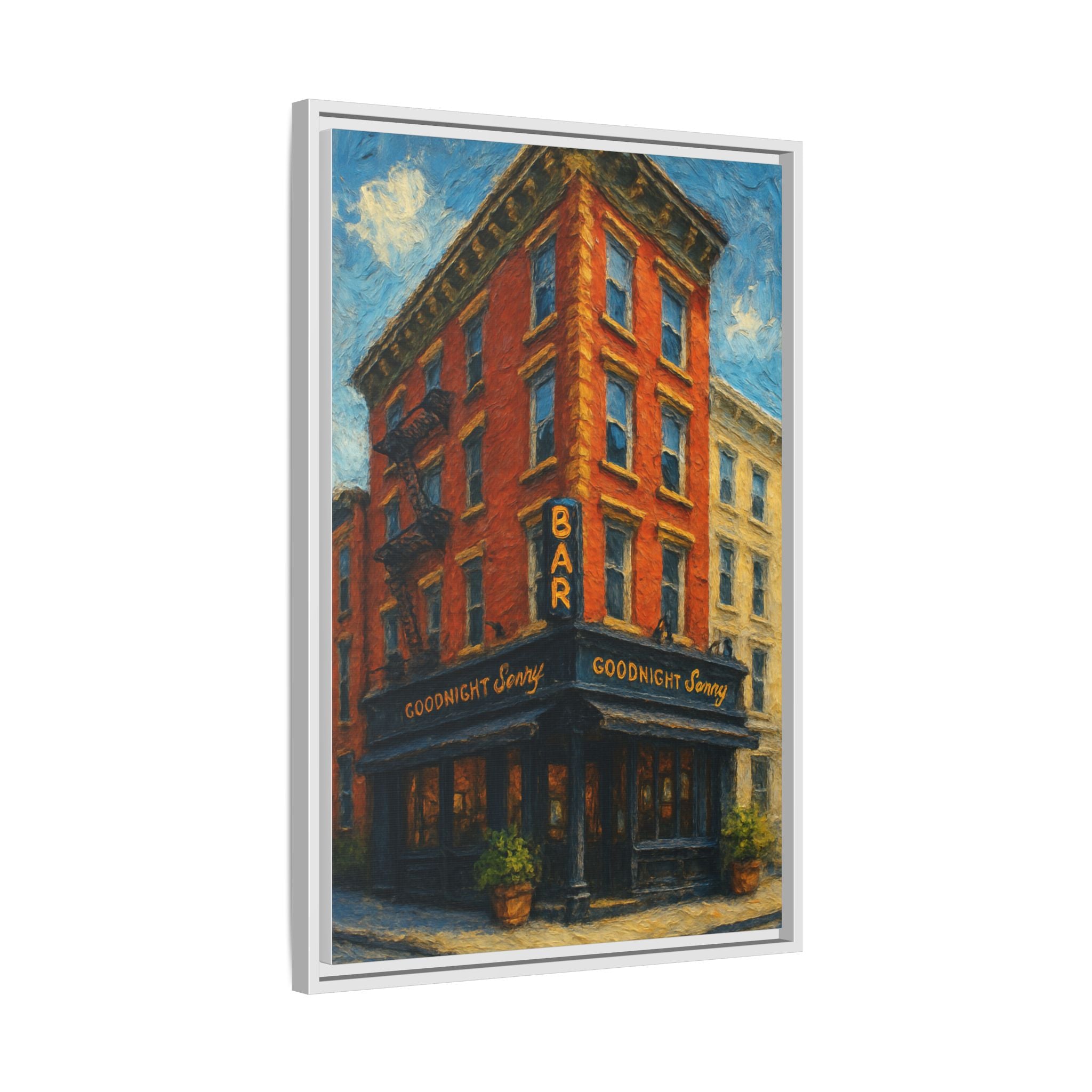 Goodnight Sonny — Restaurant Print | Matte Canvas + Wooden Frame