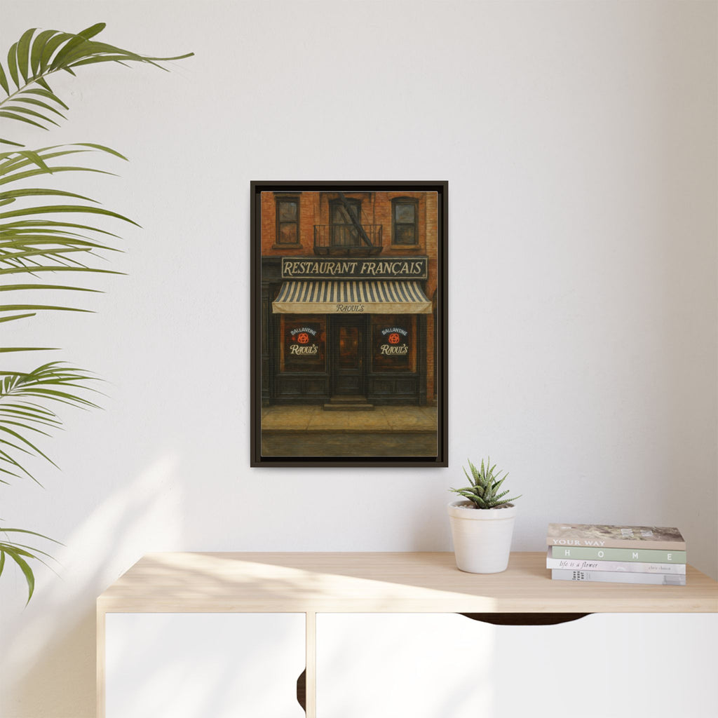 Raoul's Restaurant — Restaurant Print | Matte Canvas + Wooden Frame