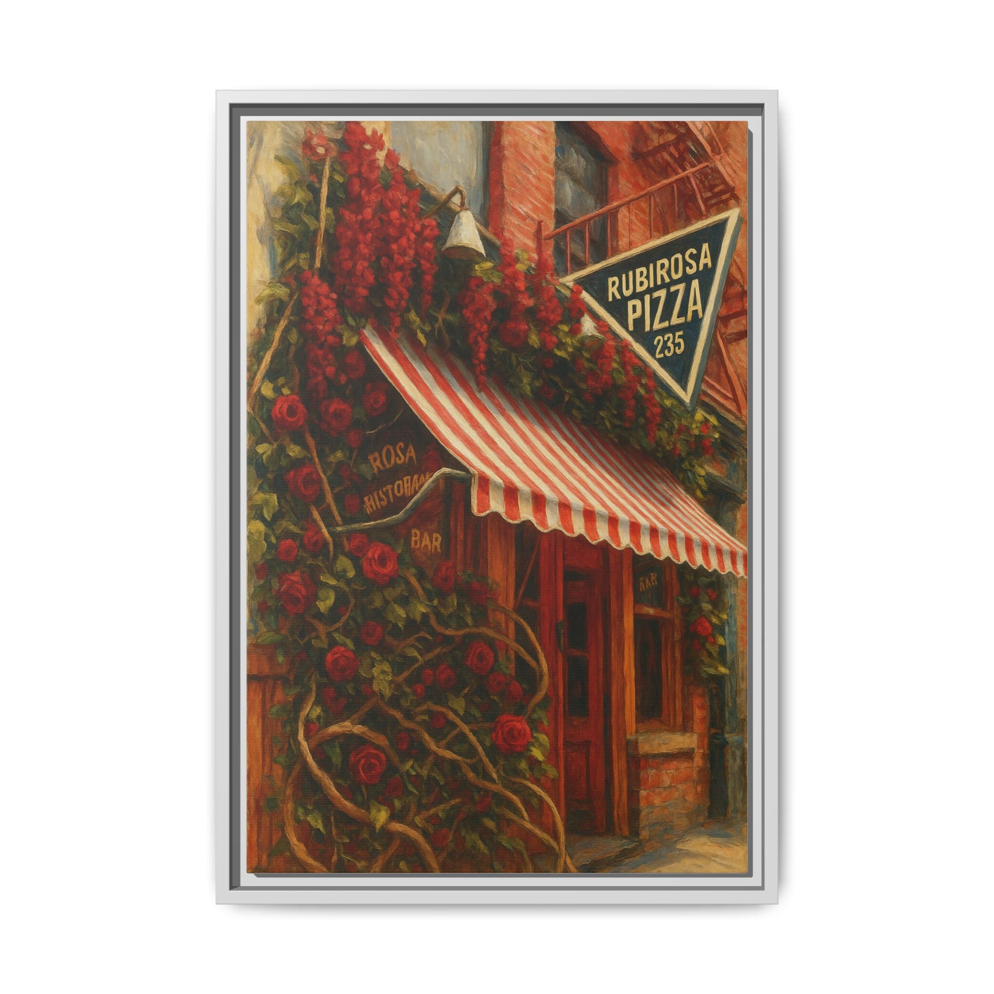 Rubirosa — Restaurant Print | Matte Canvas + Wooden Frame