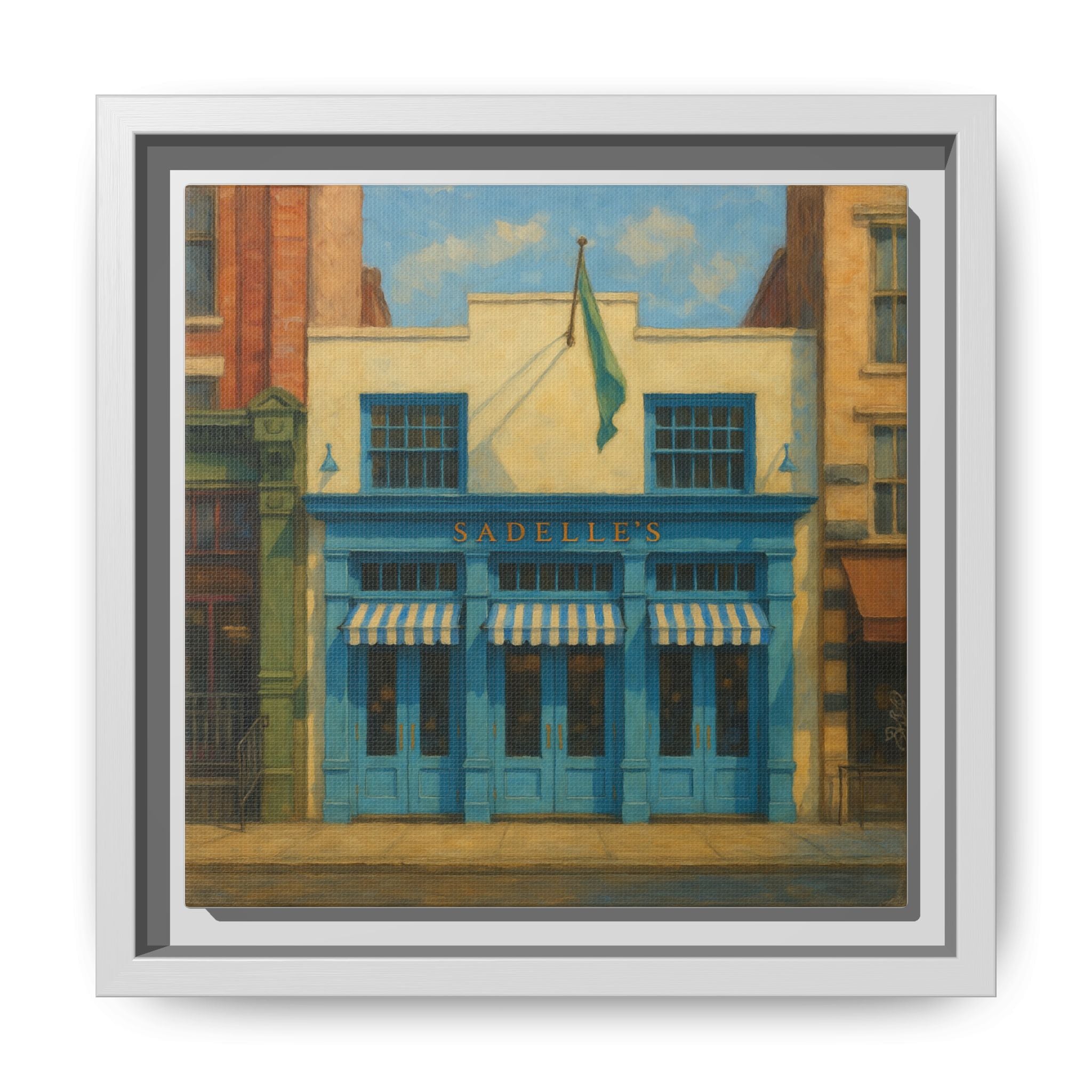 Sadelle's Restaurant — Restaurant Print | Matte Canvas + Wooden Frame