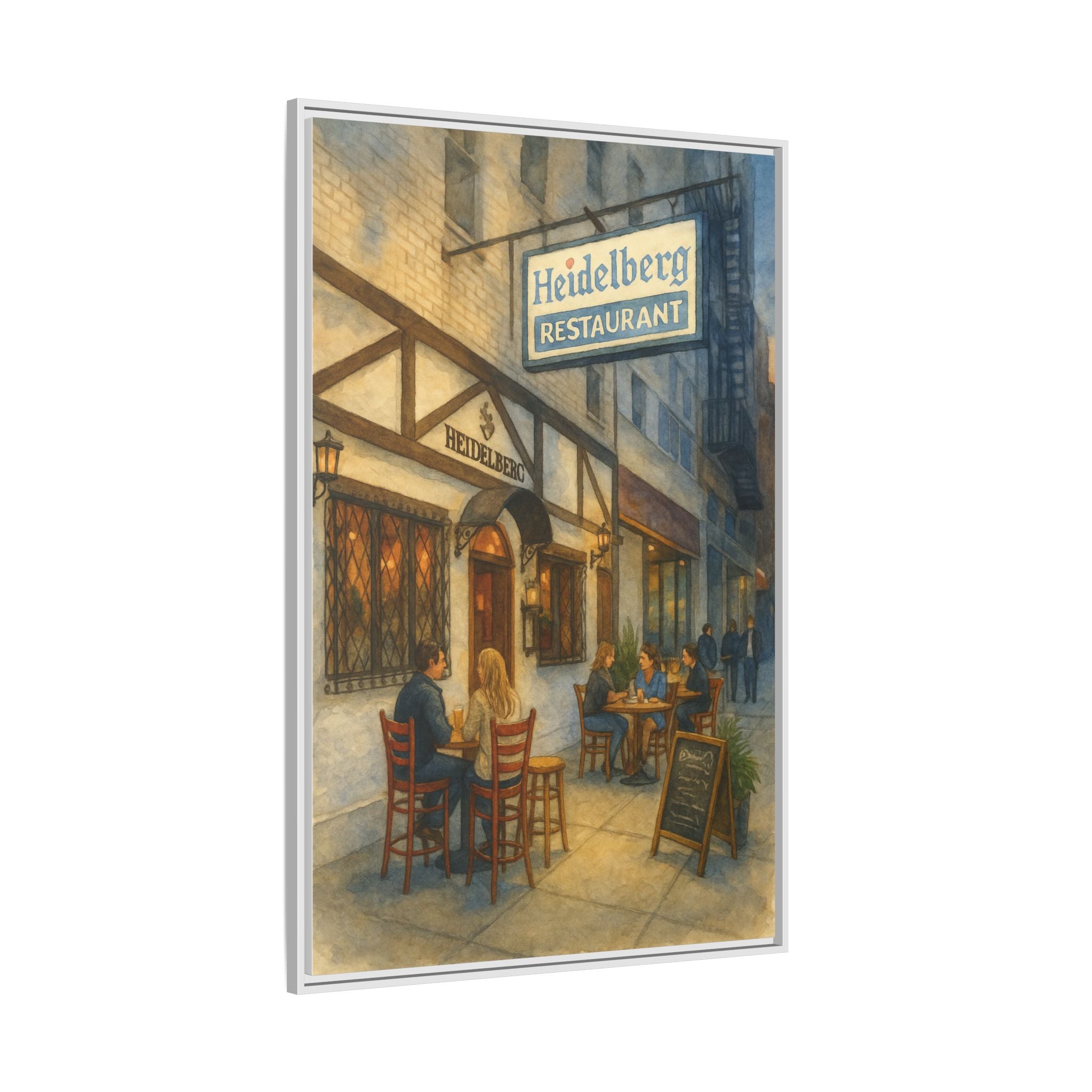 Heidelberg — Restaurant Print | Matte Canvas + Wooden Frame