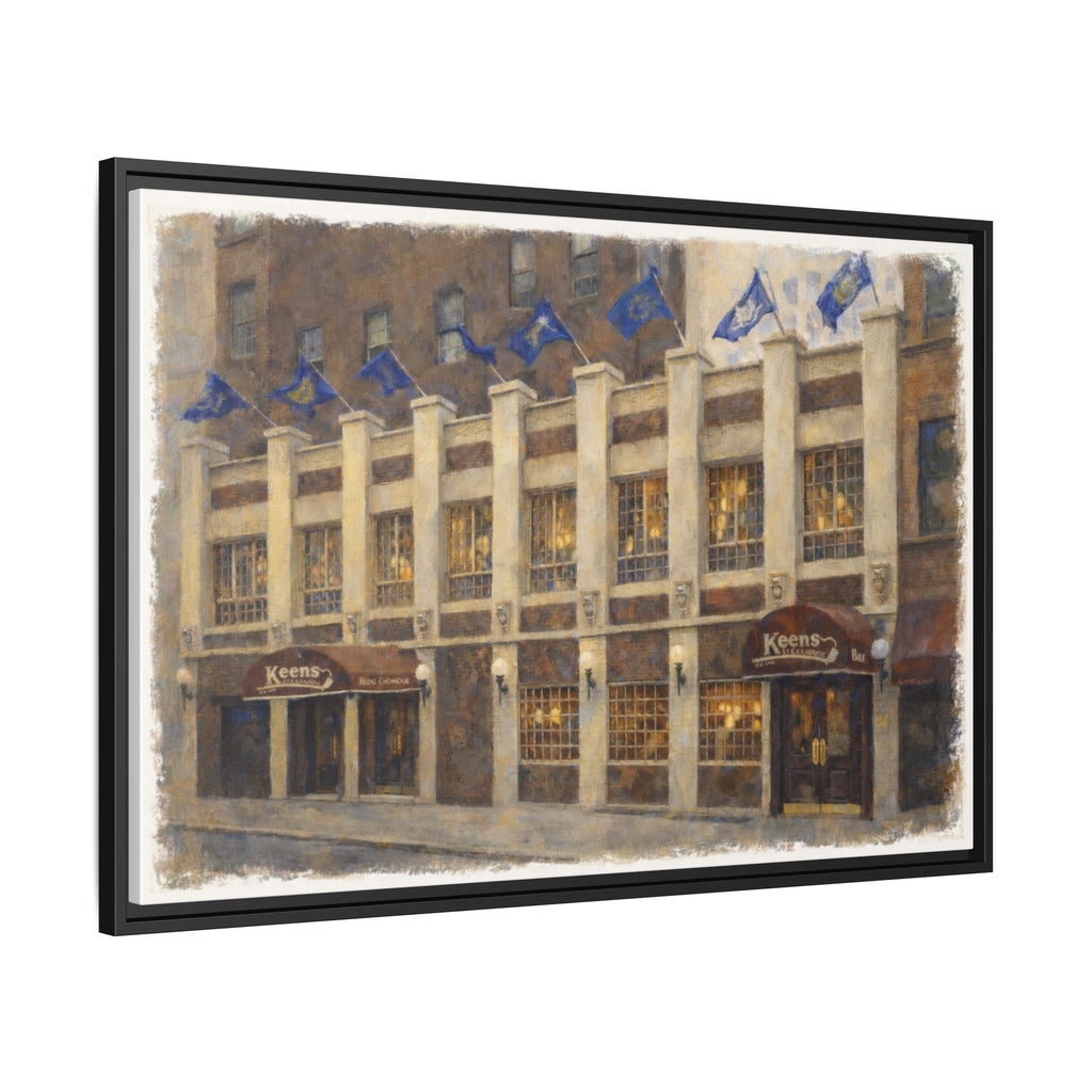 Keens Steakhouse — Restaurant Print | Matte Canvas + Wooden Frame