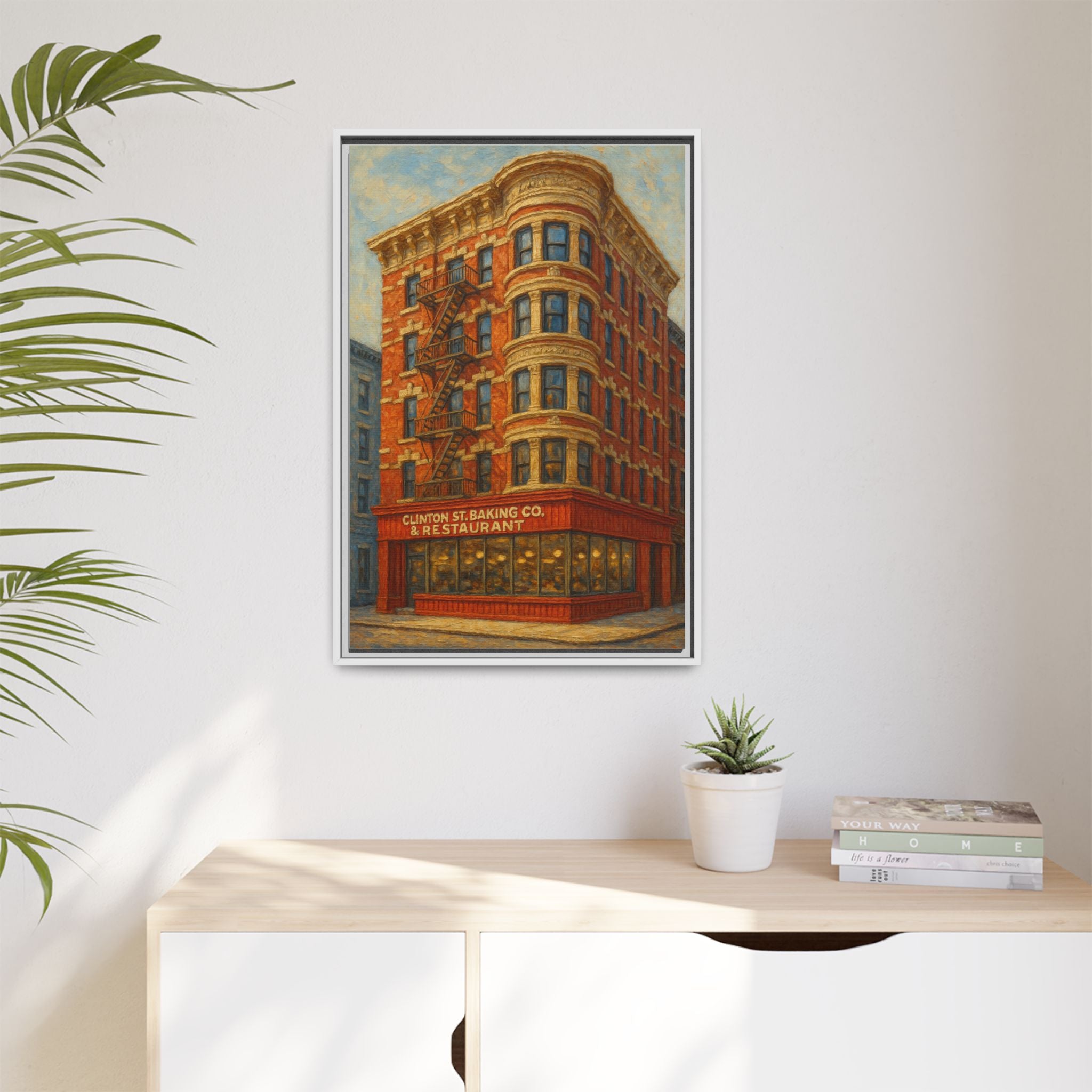 Clinton St. Baking Company — Restaurant Print | Matte Canvas + Wooden Frame