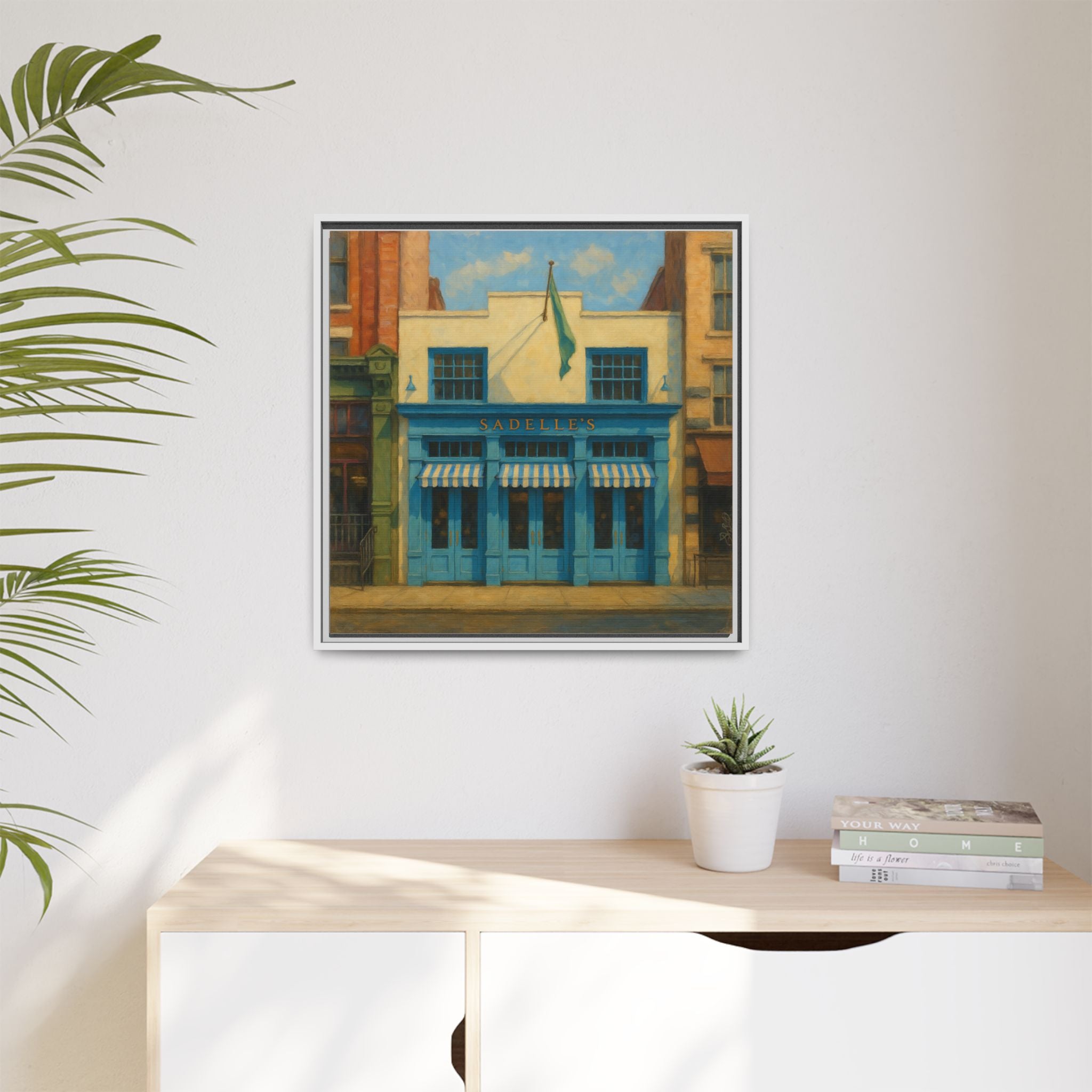 Sadelle's Restaurant — Restaurant Print | Matte Canvas + Wooden Frame