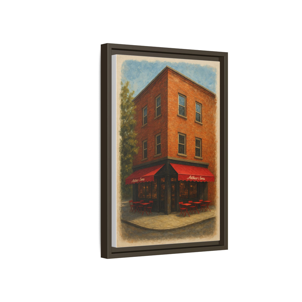 Arthur and Sons — Restaurant Print | Matte Canvas + Wooden Frame