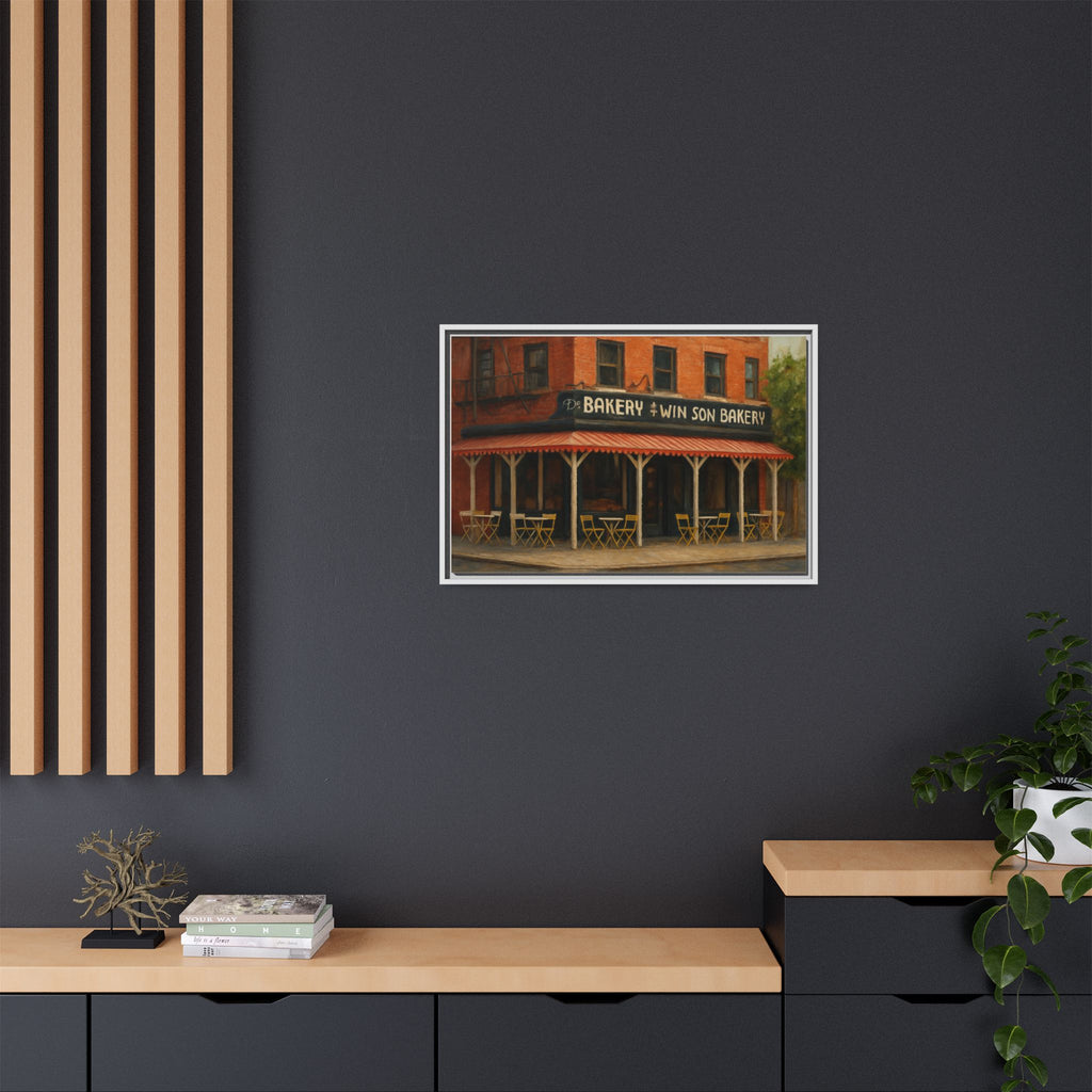 Win Son Bakery — Restaurant Print | Matte Canvas + Wooden Frame