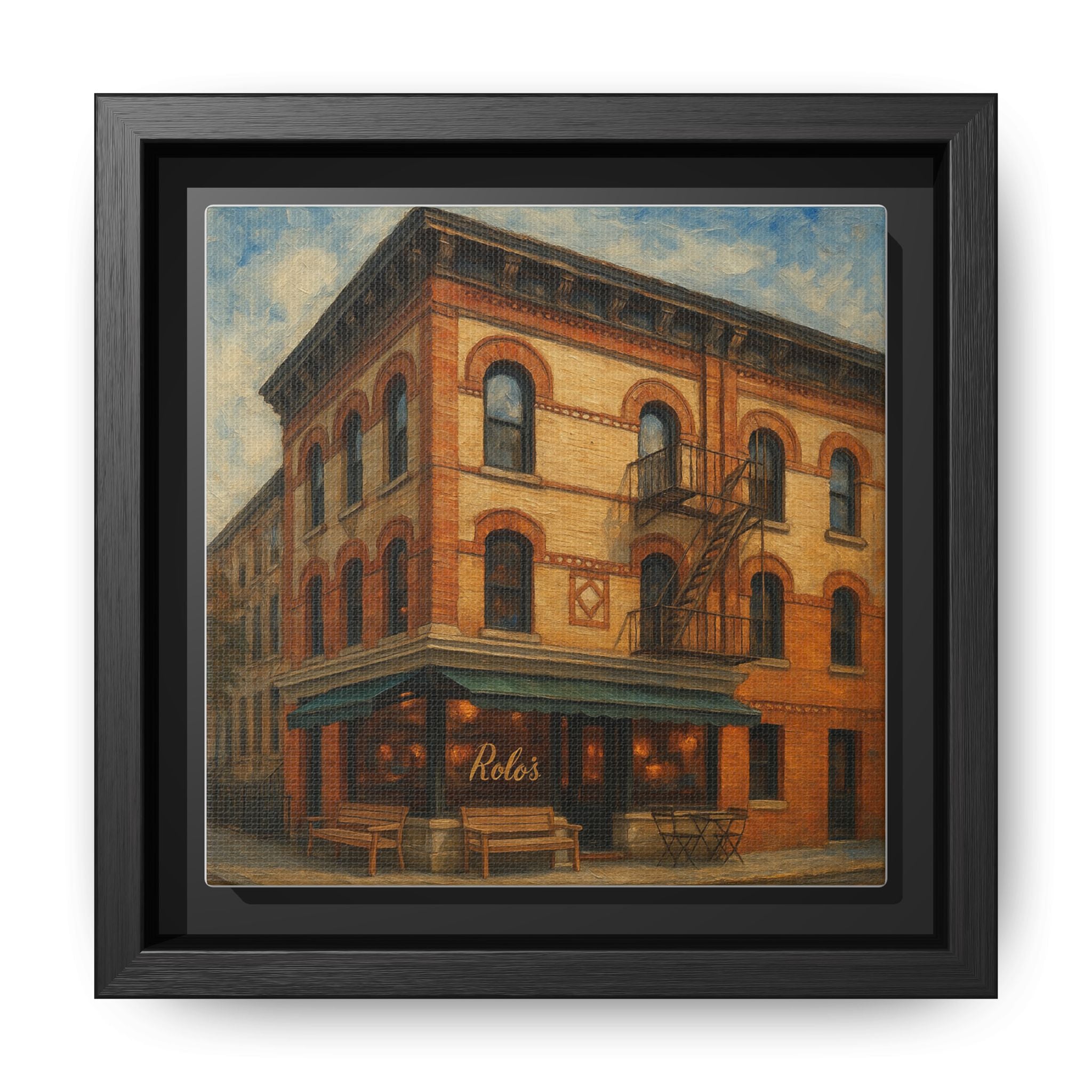 Rolo's — Restaurant Print | Matte Canvas + Wooden Frame
